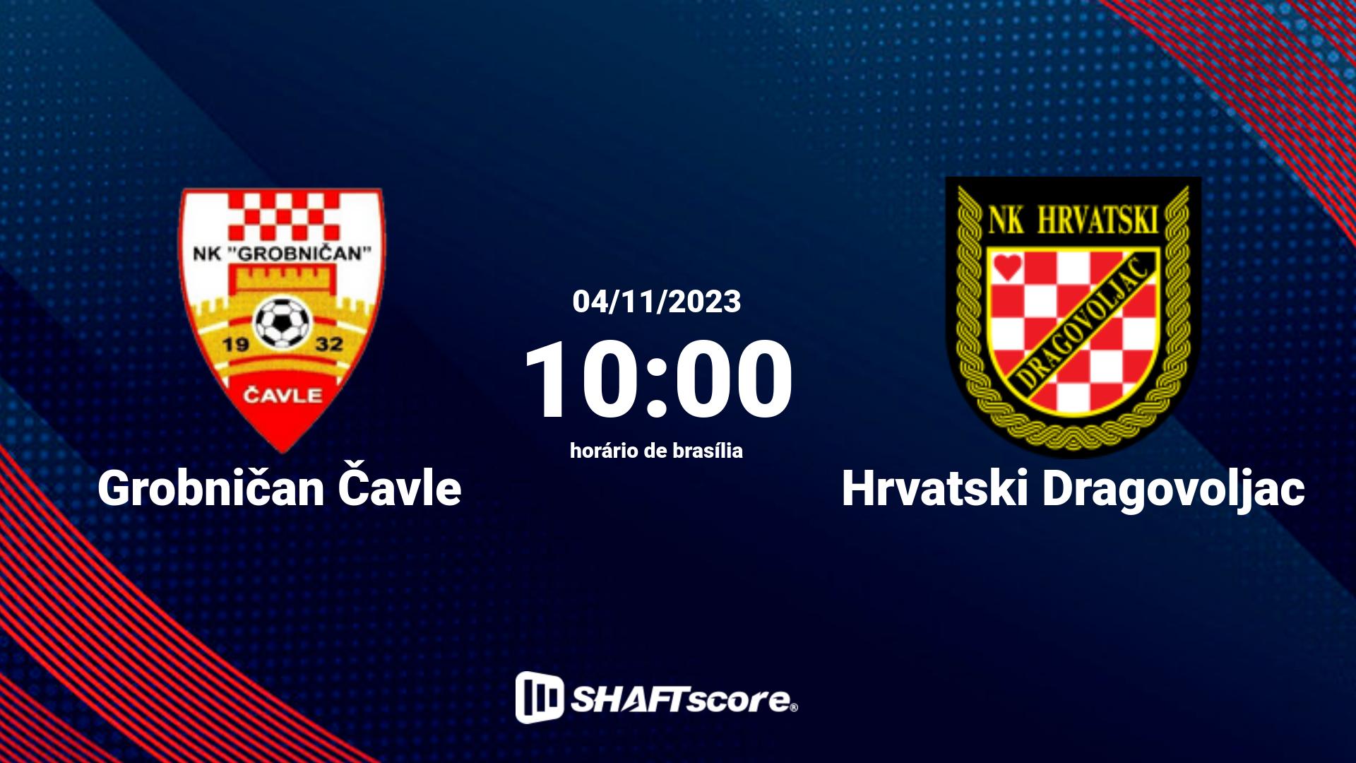 Estatísticas do jogo Grobničan Čavle vs Hrvatski Dragovoljac 04.11 10:00