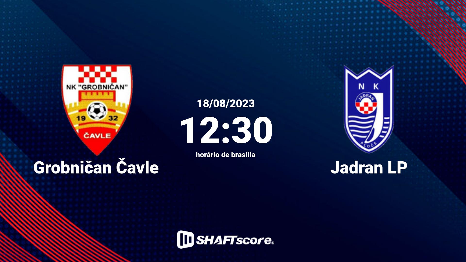 Estatísticas do jogo Grobničan Čavle vs Jadran LP 18.08 12:30