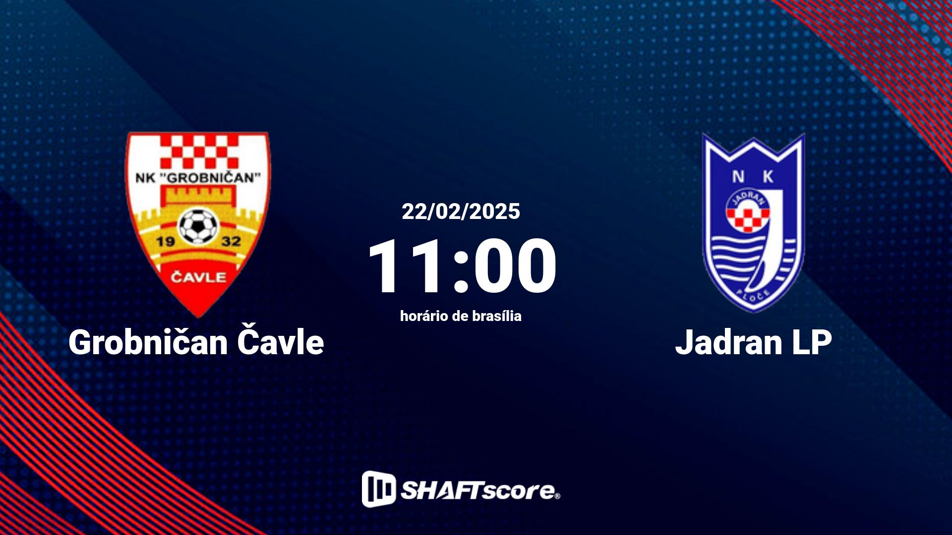 Estatísticas do jogo Grobničan Čavle vs Jadran LP 22.02 11:00