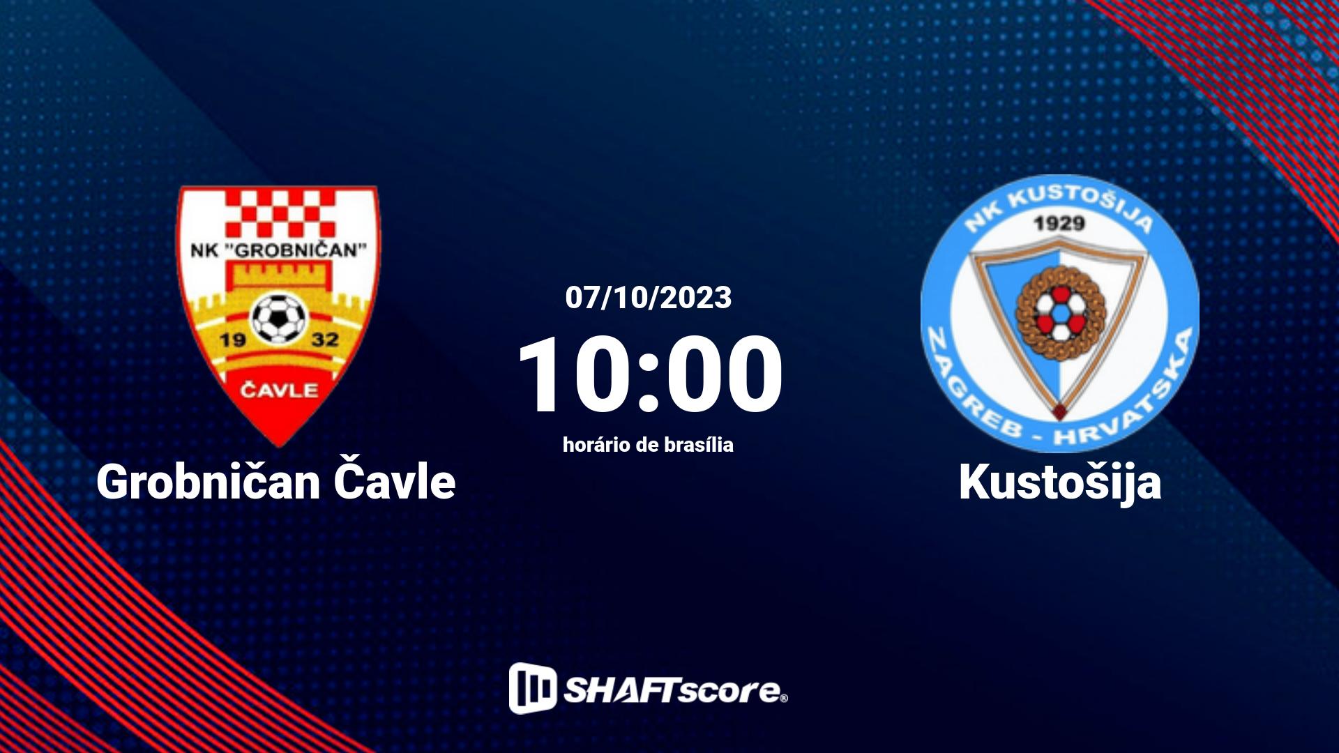 Estatísticas do jogo Grobničan Čavle vs Kustošija 07.10 10:00