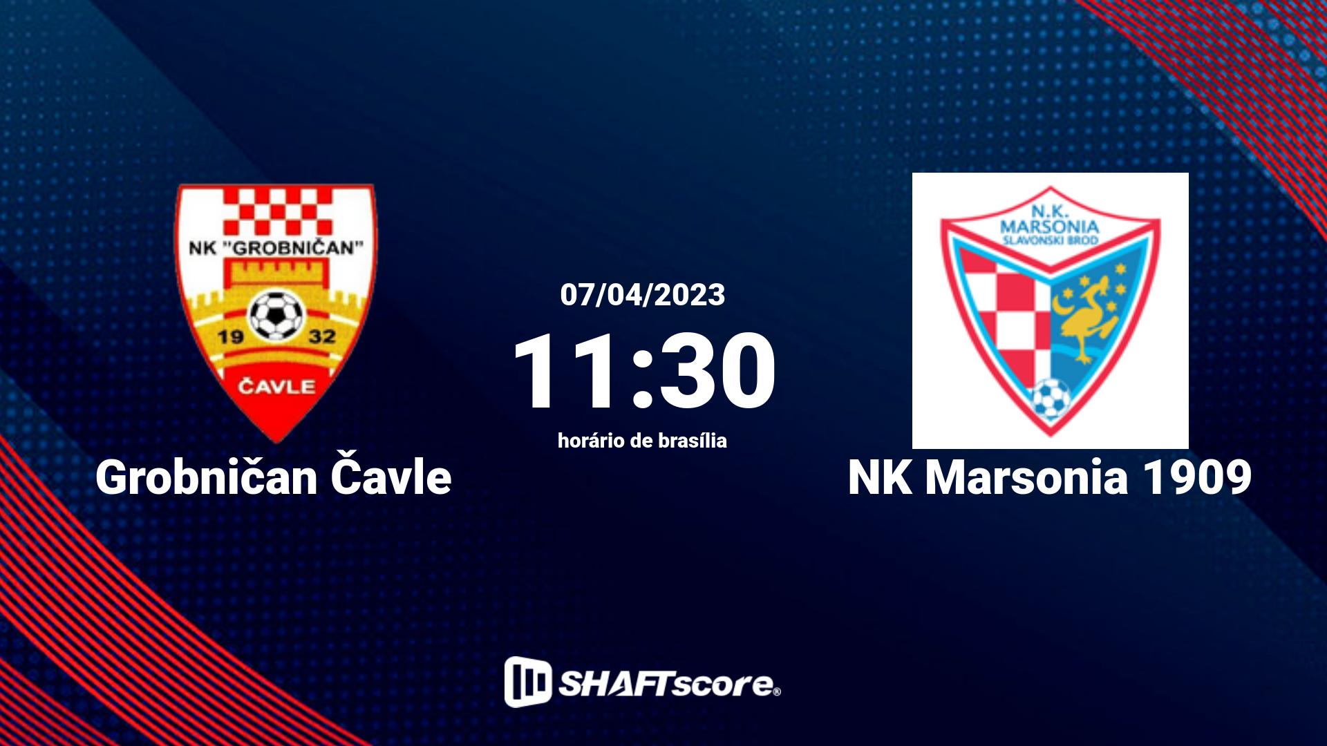 Estatísticas do jogo Grobničan Čavle vs NK Marsonia 1909 07.04 11:30