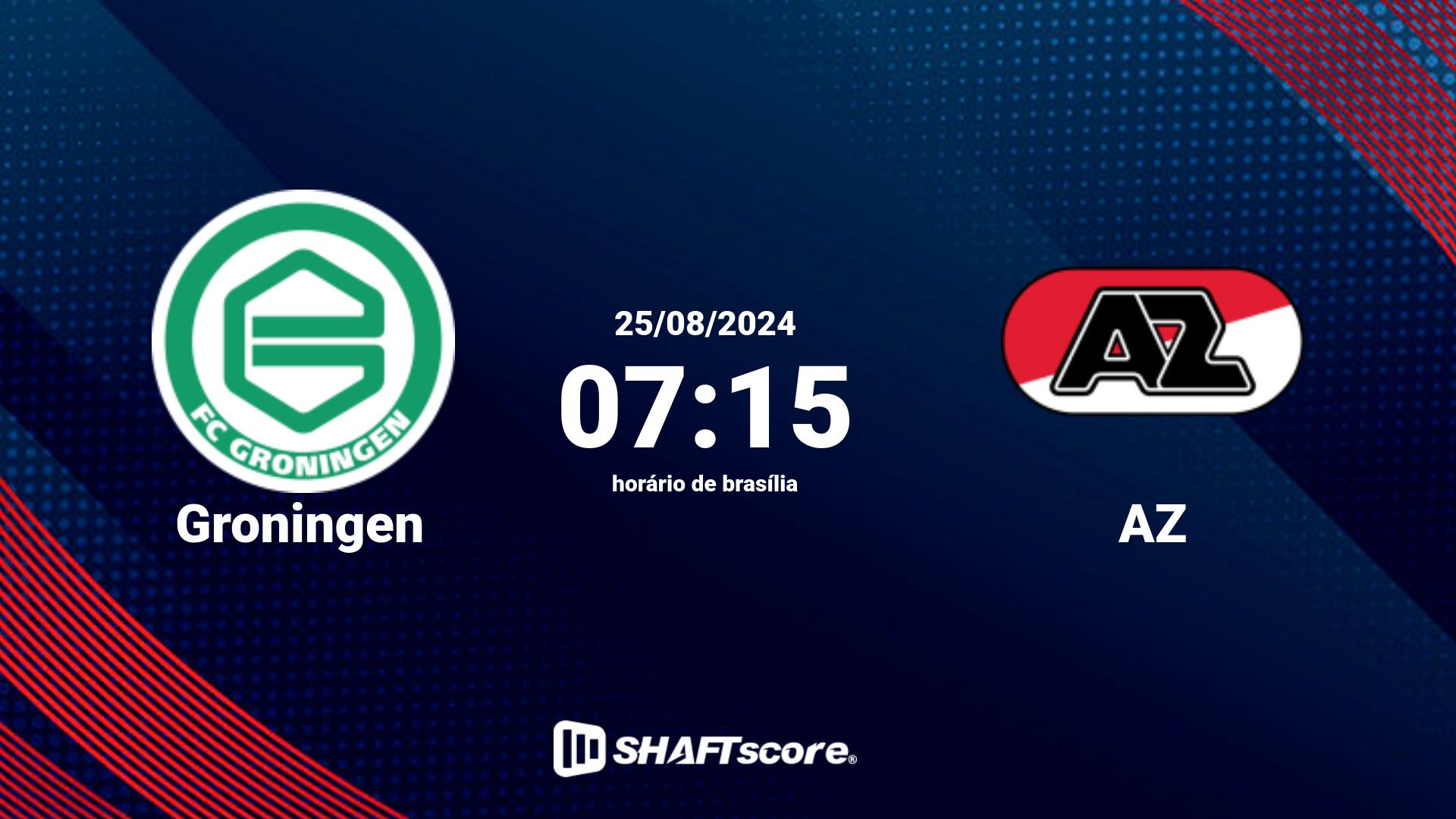 Estatísticas do jogo Groningen vs AZ 25.08 07:15