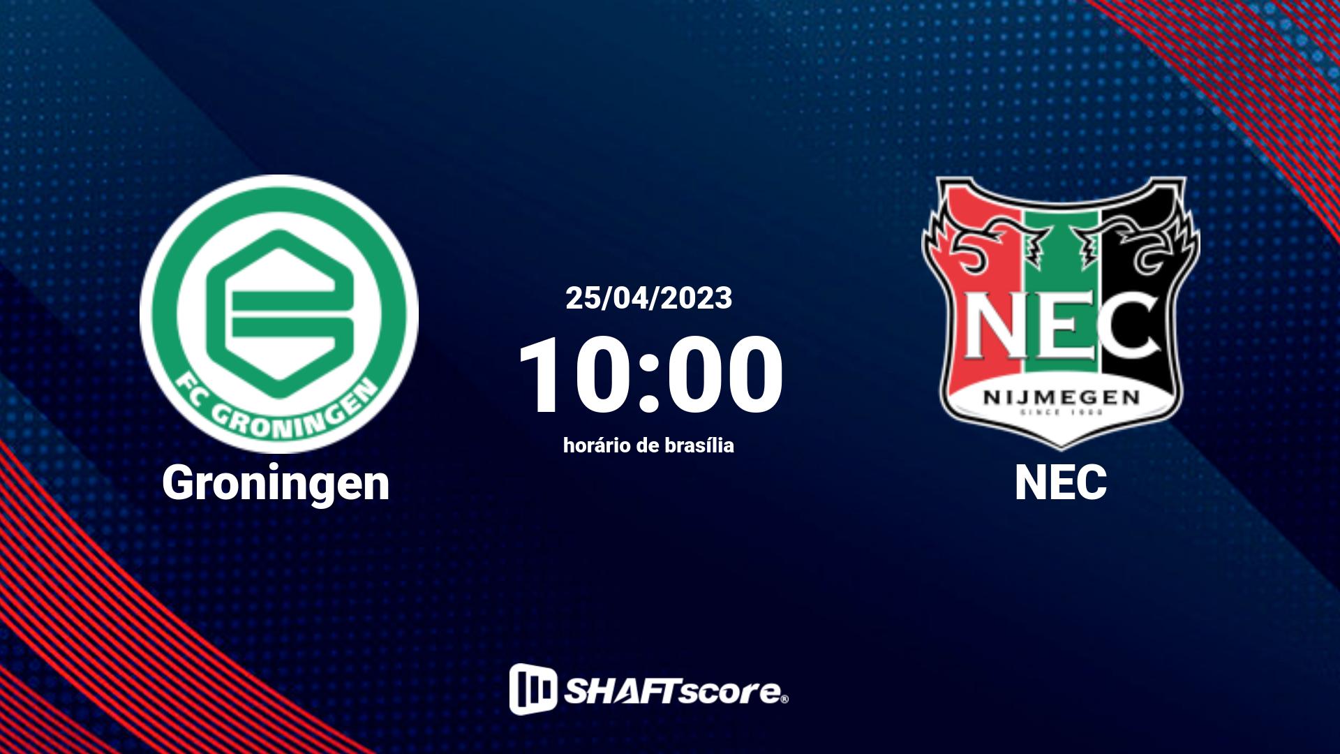 Estatísticas do jogo Groningen vs NEC 25.04 10:00