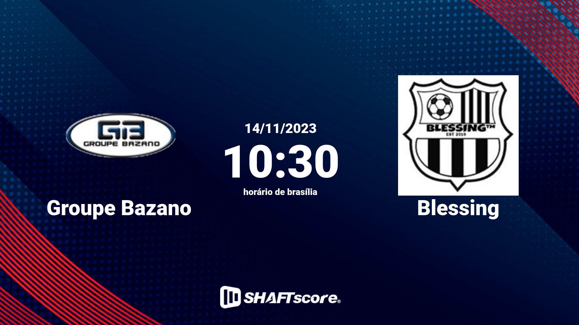 Estatísticas do jogo Groupe Bazano vs Blessing 14.11 10:30