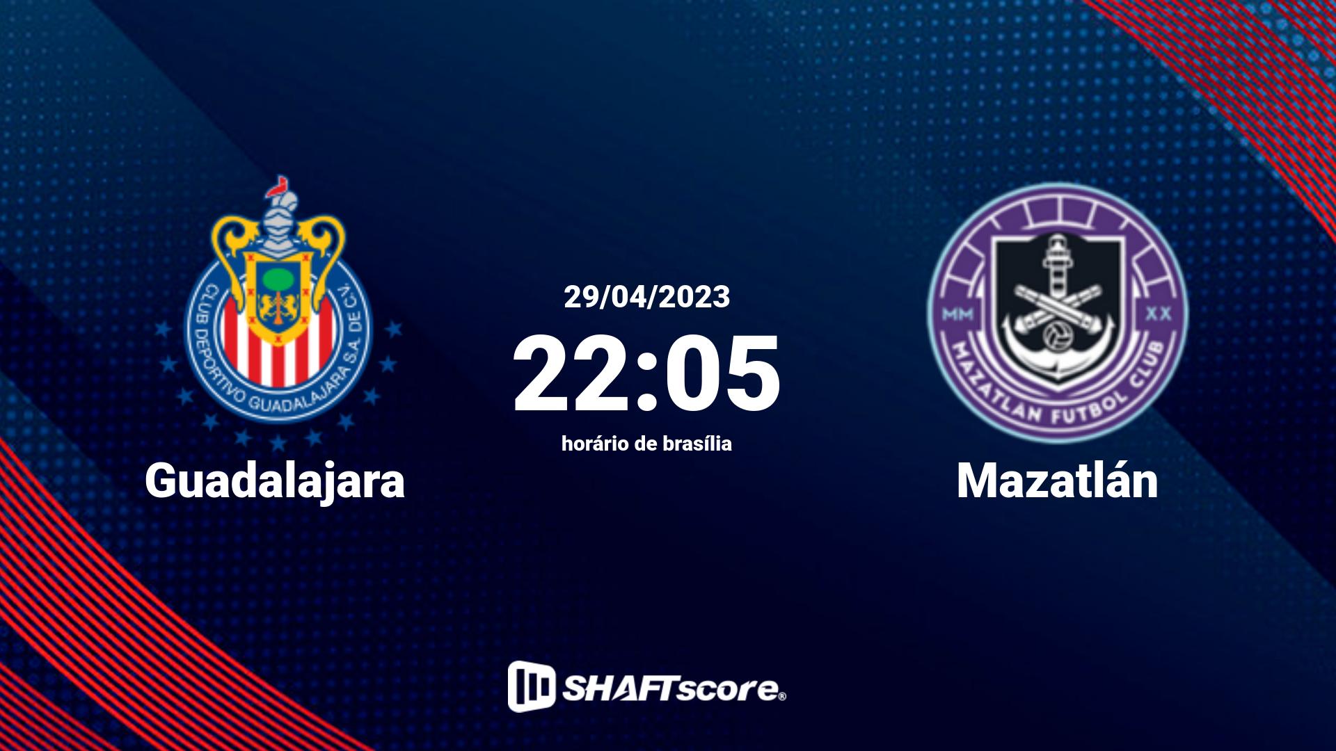 Estatísticas do jogo Guadalajara vs Mazatlán 29.04 22:05