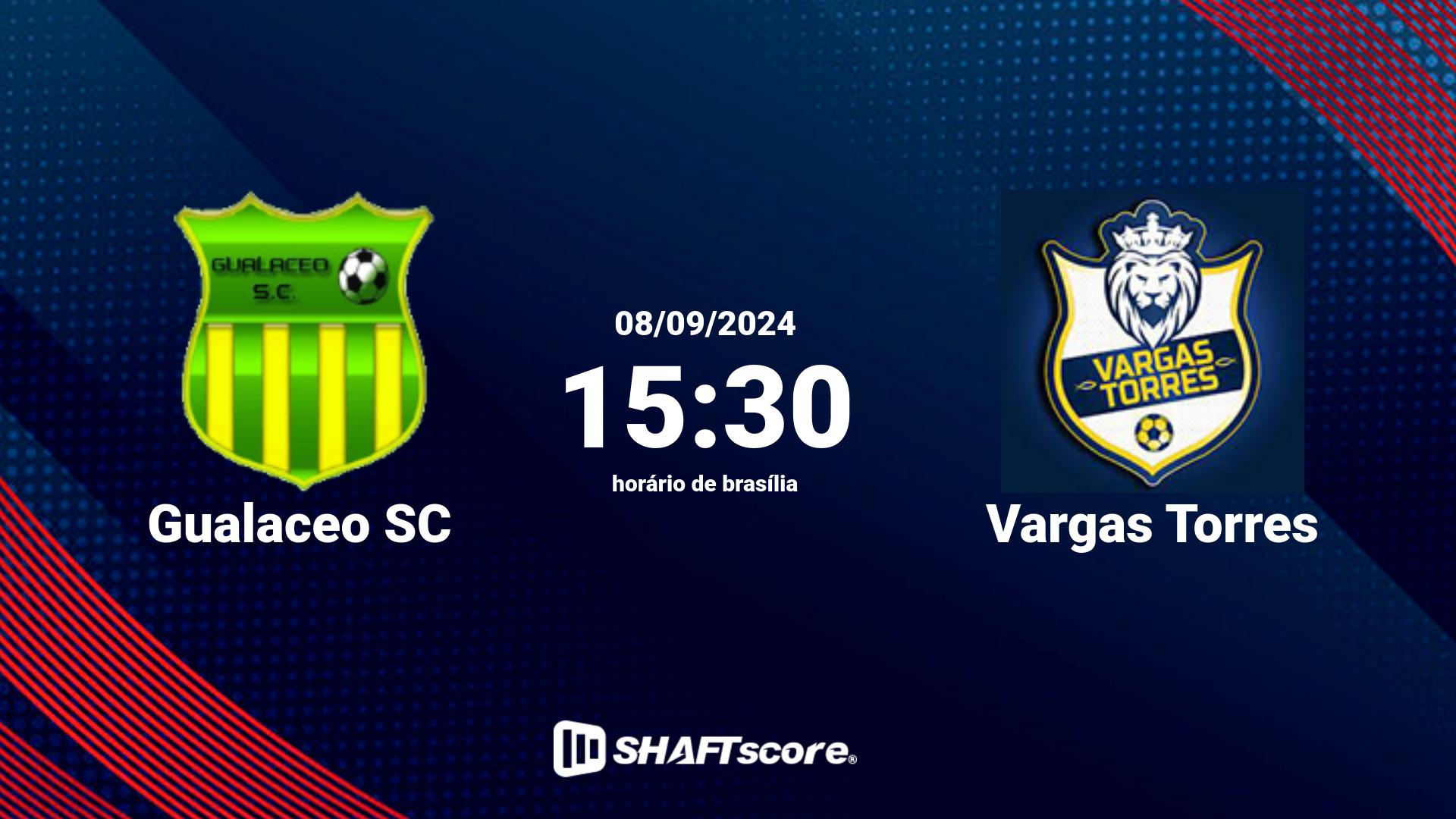 Estatísticas do jogo Gualaceo SC vs Vargas Torres 08.09 15:30