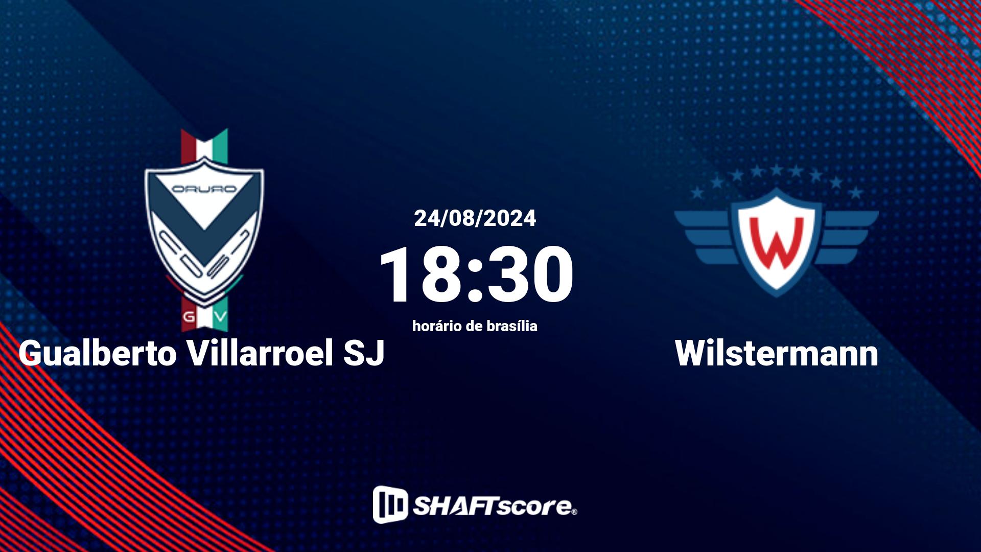 Estatísticas do jogo Gualberto Villarroel SJ vs Wilstermann 24.08 18:30