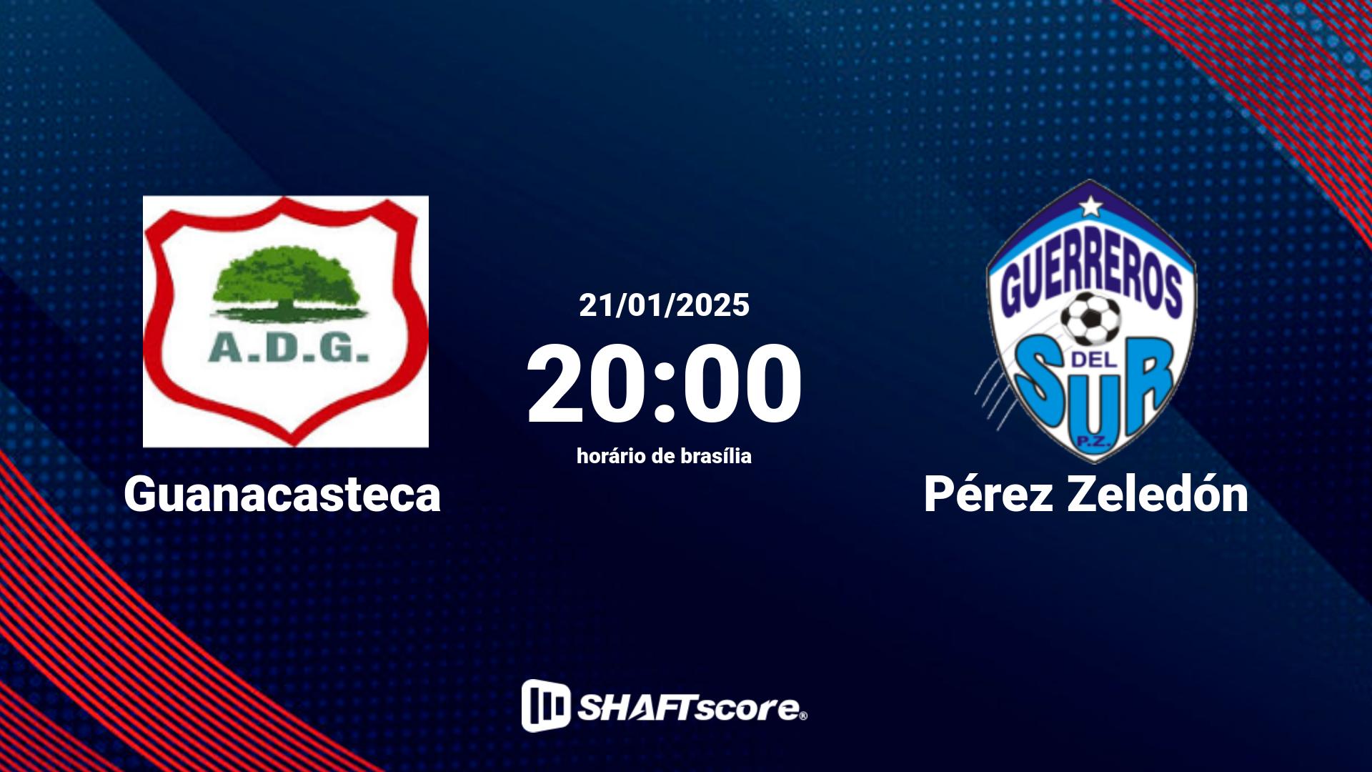 Estatísticas do jogo Guanacasteca vs Pérez Zeledón 21.01 20:00