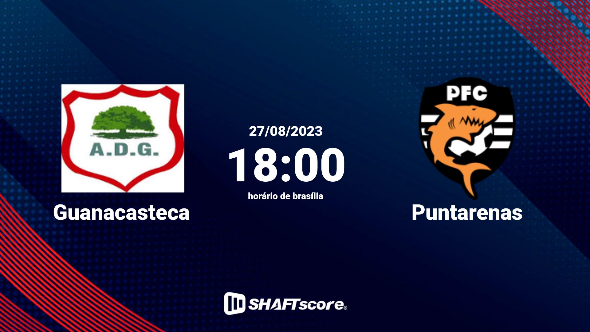 Estatísticas do jogo Guanacasteca vs Puntarenas 27.08 18:00