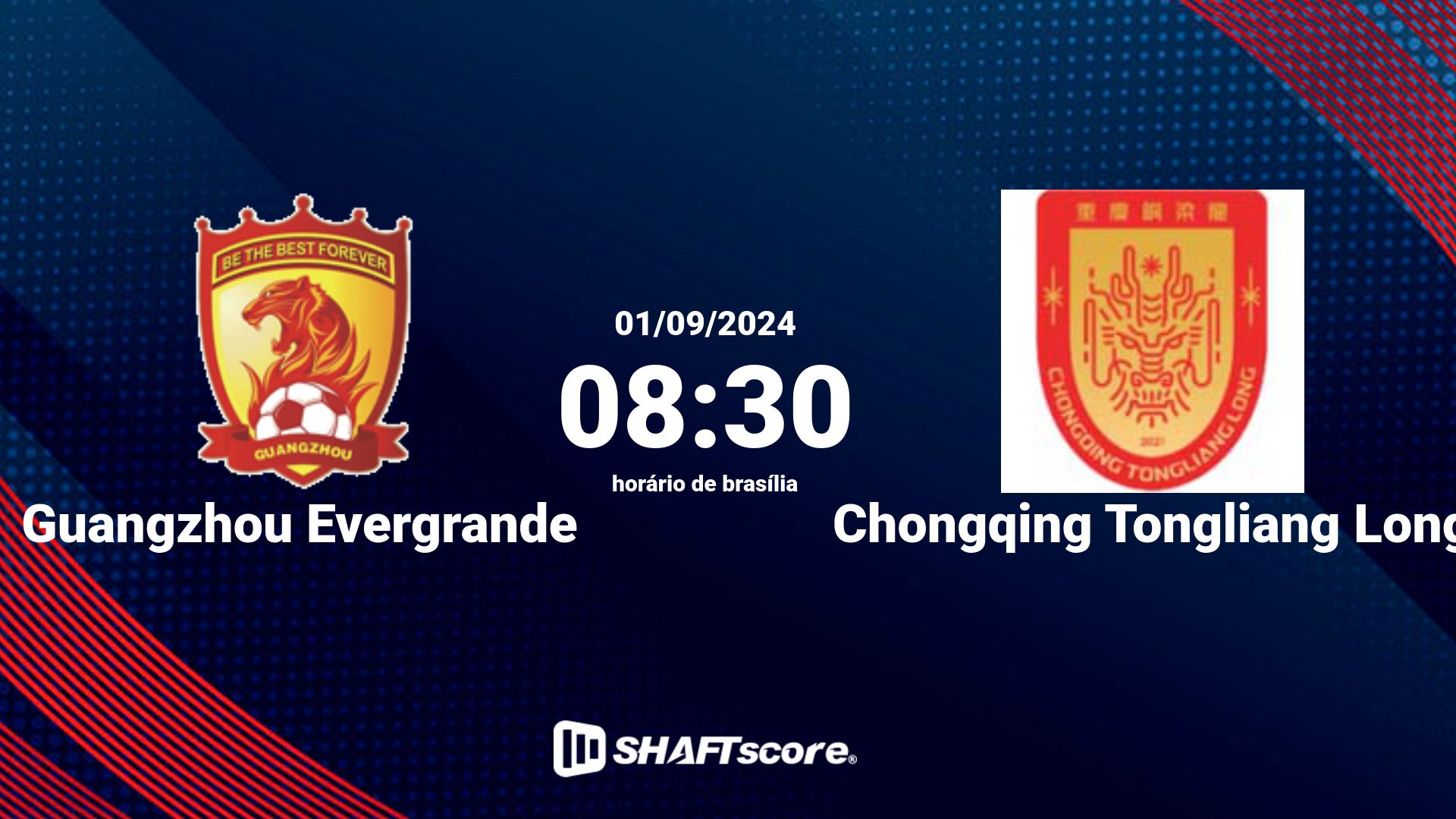 Estatísticas do jogo Guangzhou Evergrande vs Chongqing Tongliang Long 01.09 08:30