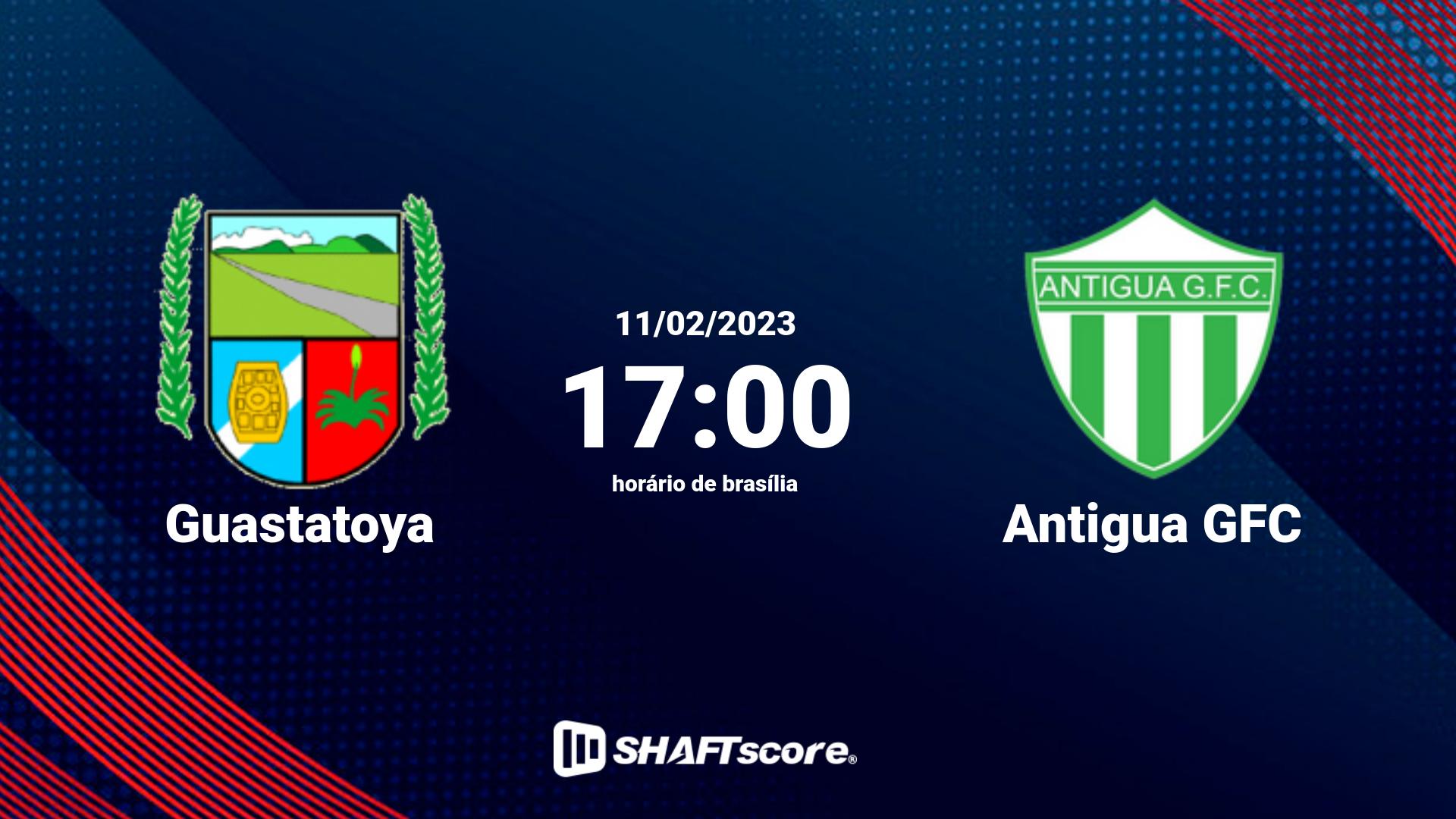 Estatísticas do jogo Guastatoya vs Antigua GFC 11.02 17:00