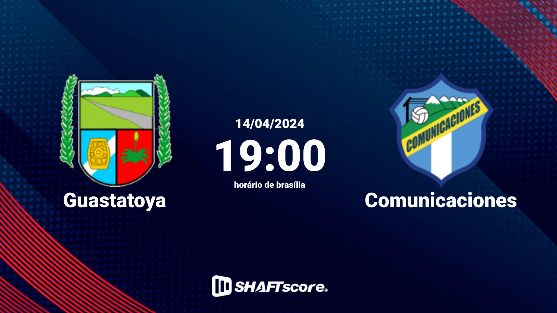 Estatísticas do jogo Guastatoya vs Comunicaciones 14.04 19:00