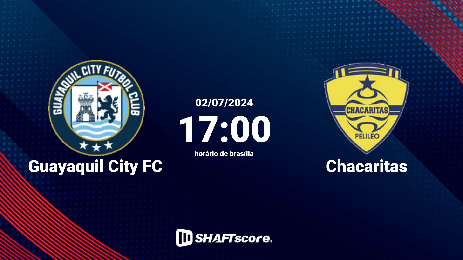 Estatísticas do jogo Guayaquil City FC vs Chacaritas 02.07 17:00