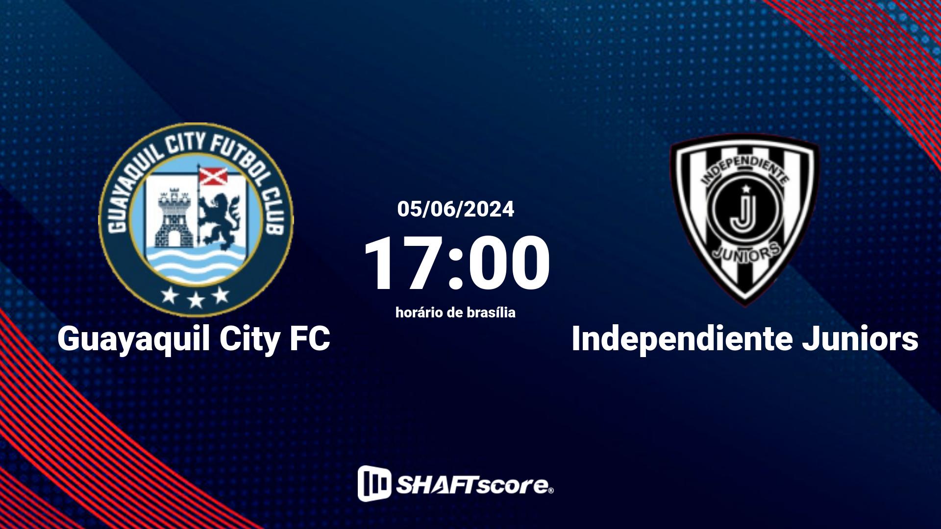 Estatísticas do jogo Guayaquil City FC vs Independiente Juniors 05.06 17:00