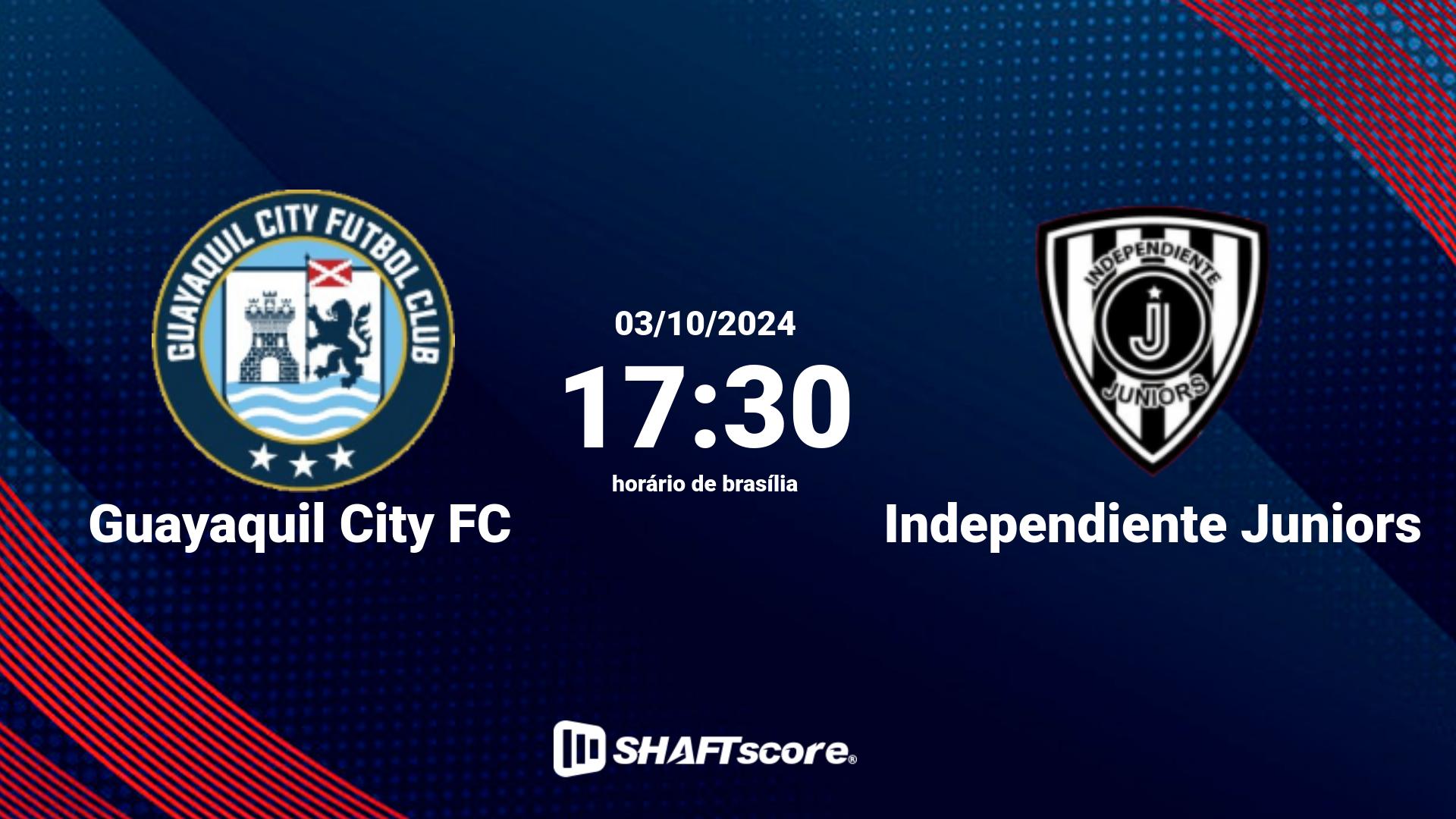 Estatísticas do jogo Guayaquil City FC vs Independiente Juniors 03.10 17:30