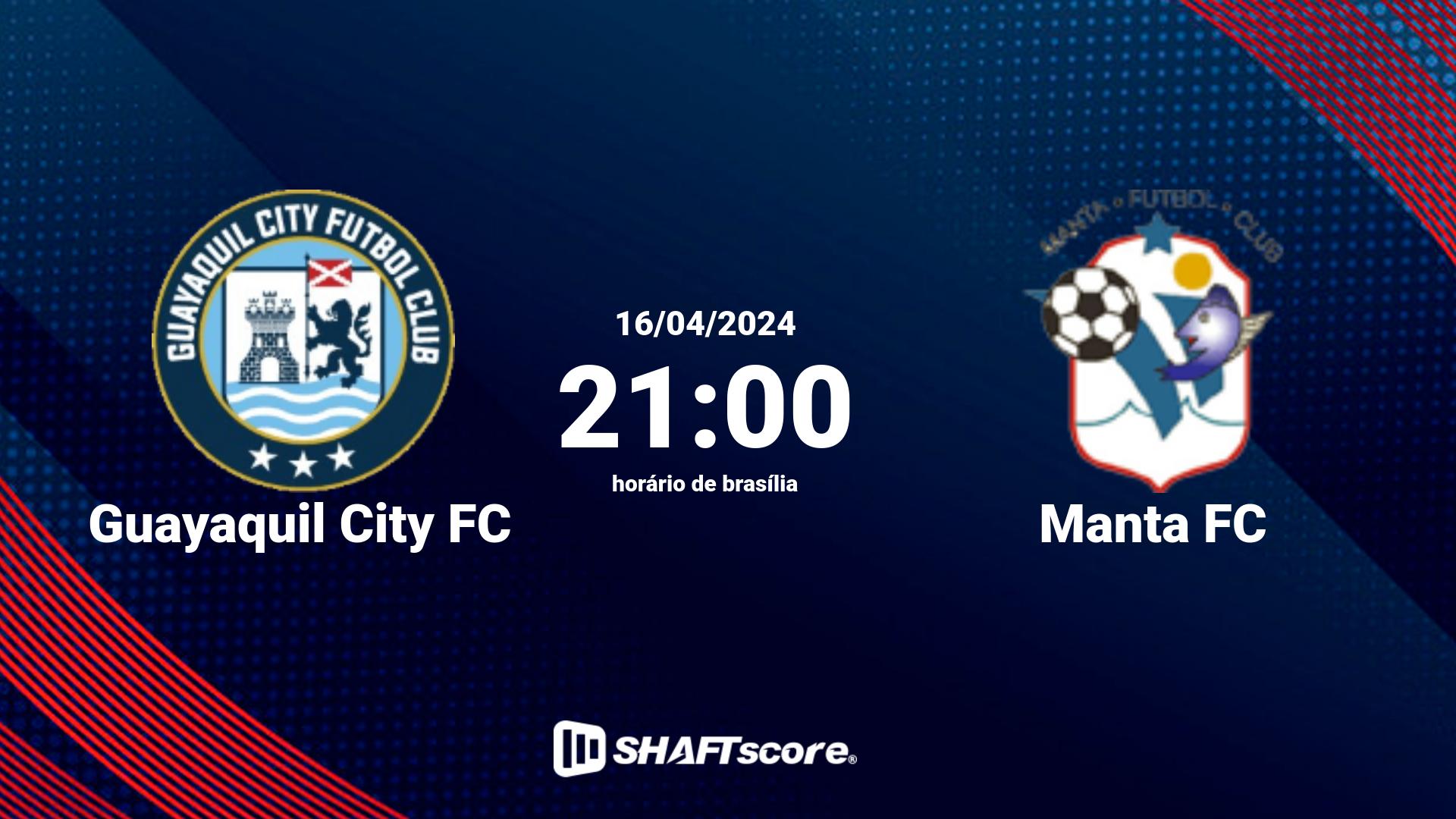 Estatísticas do jogo Guayaquil City FC vs Manta FC 16.04 21:00