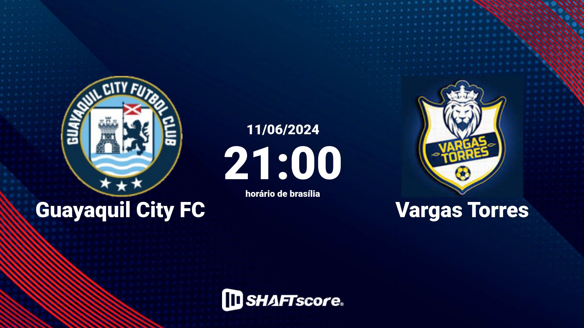 Estatísticas do jogo Guayaquil City FC vs Vargas Torres 11.06 21:00