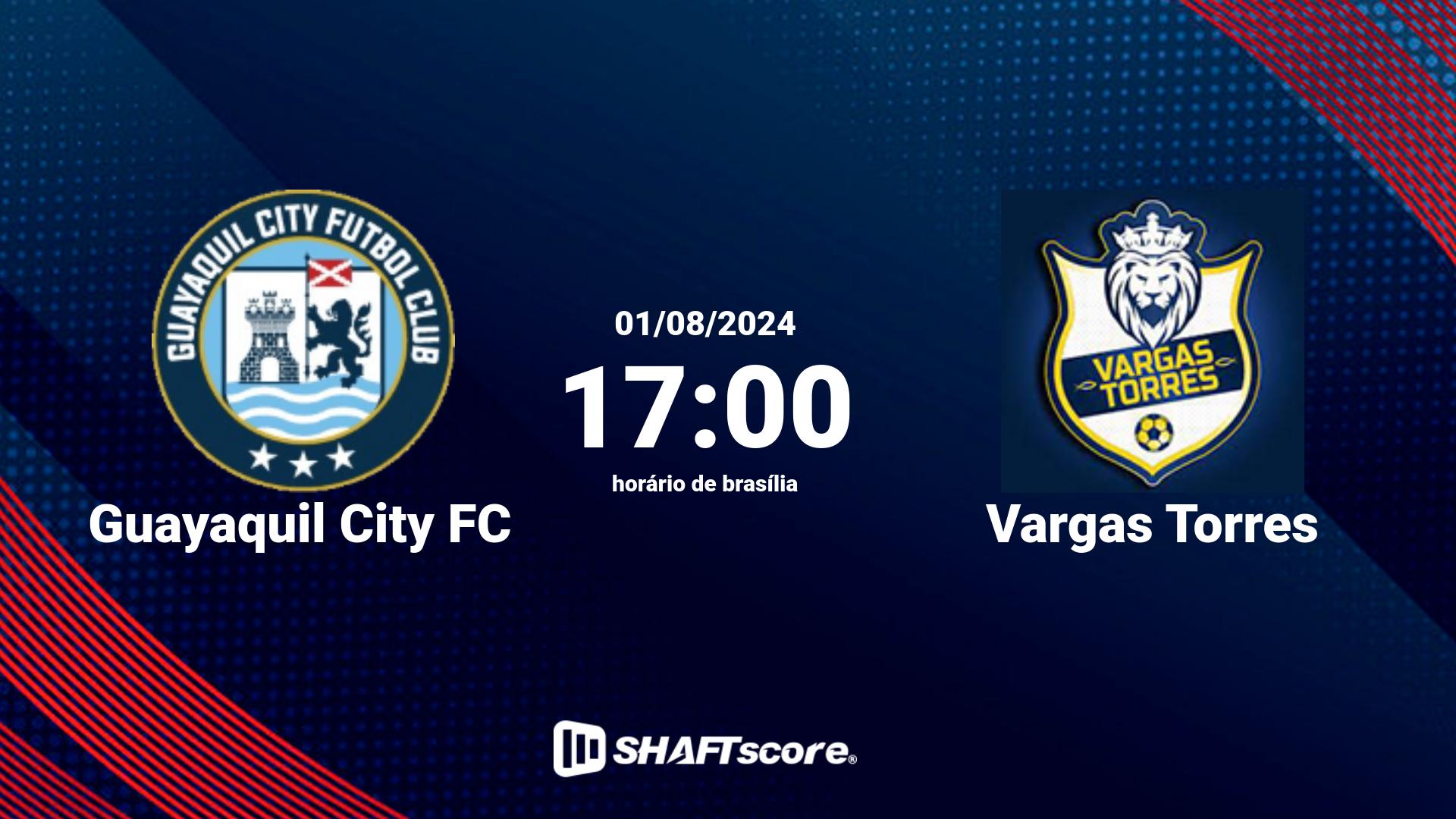 Estatísticas do jogo Guayaquil City FC vs Vargas Torres 01.08 17:00