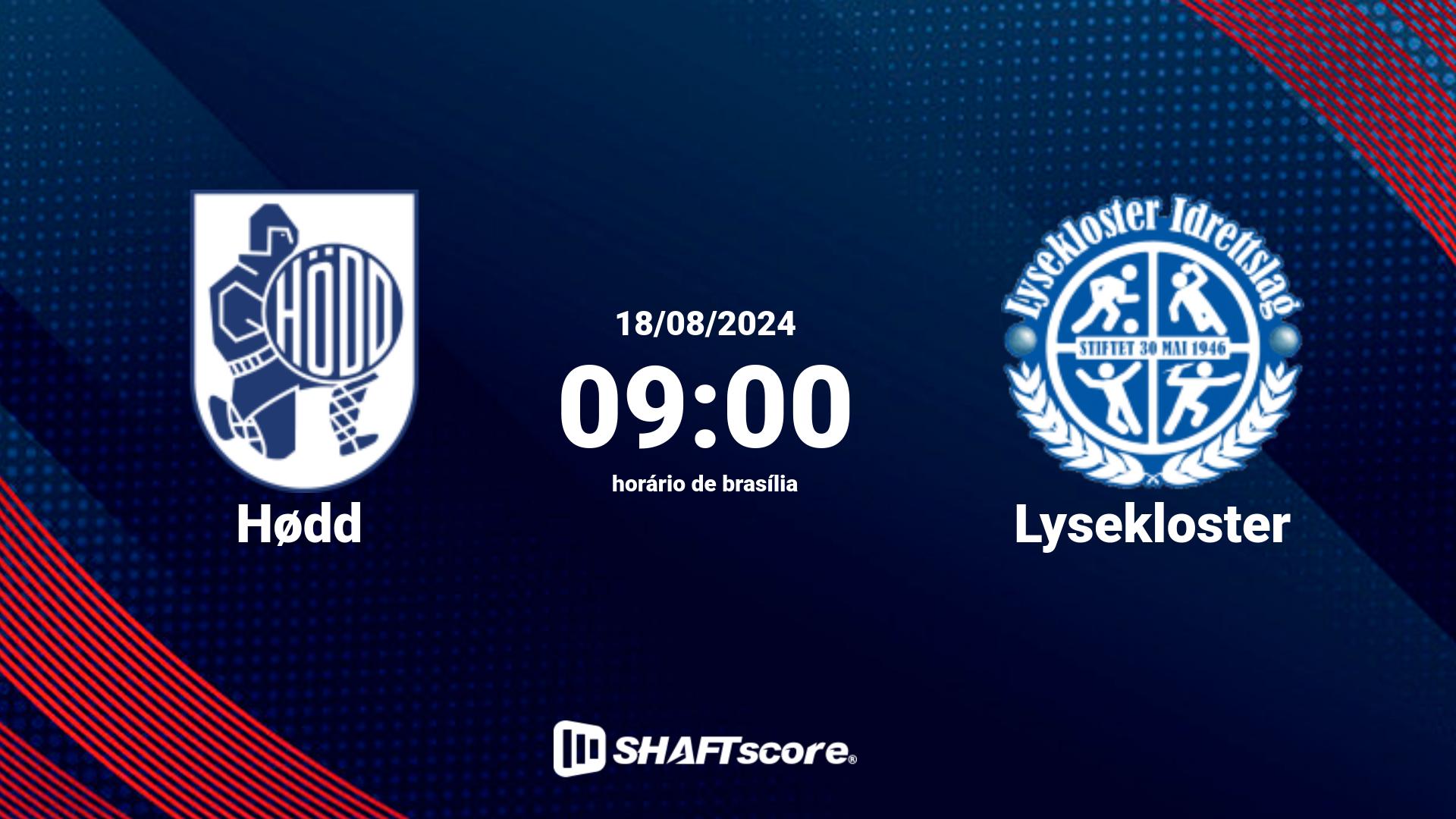 Estatísticas do jogo Hødd vs Lysekloster 18.08 09:00