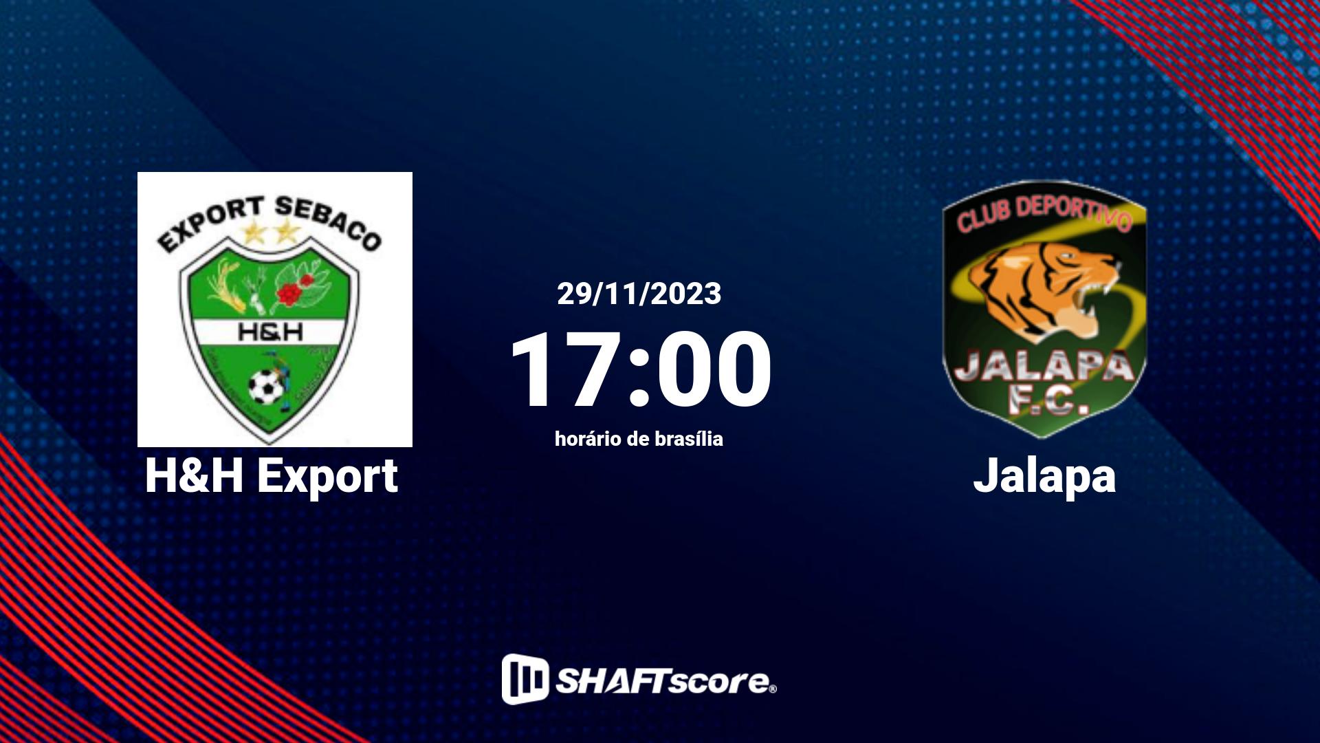 Estatísticas do jogo H&H Export vs Jalapa 29.11 17:00