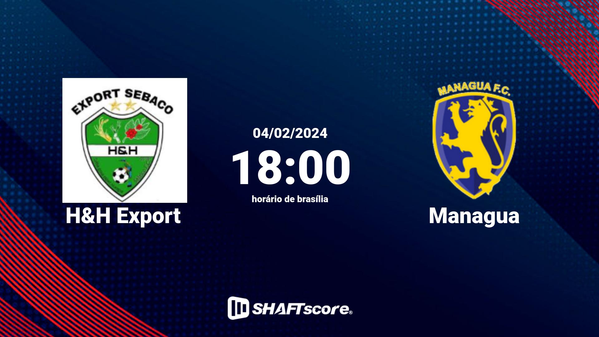 Estatísticas do jogo H&H Export vs Managua 04.02 18:00