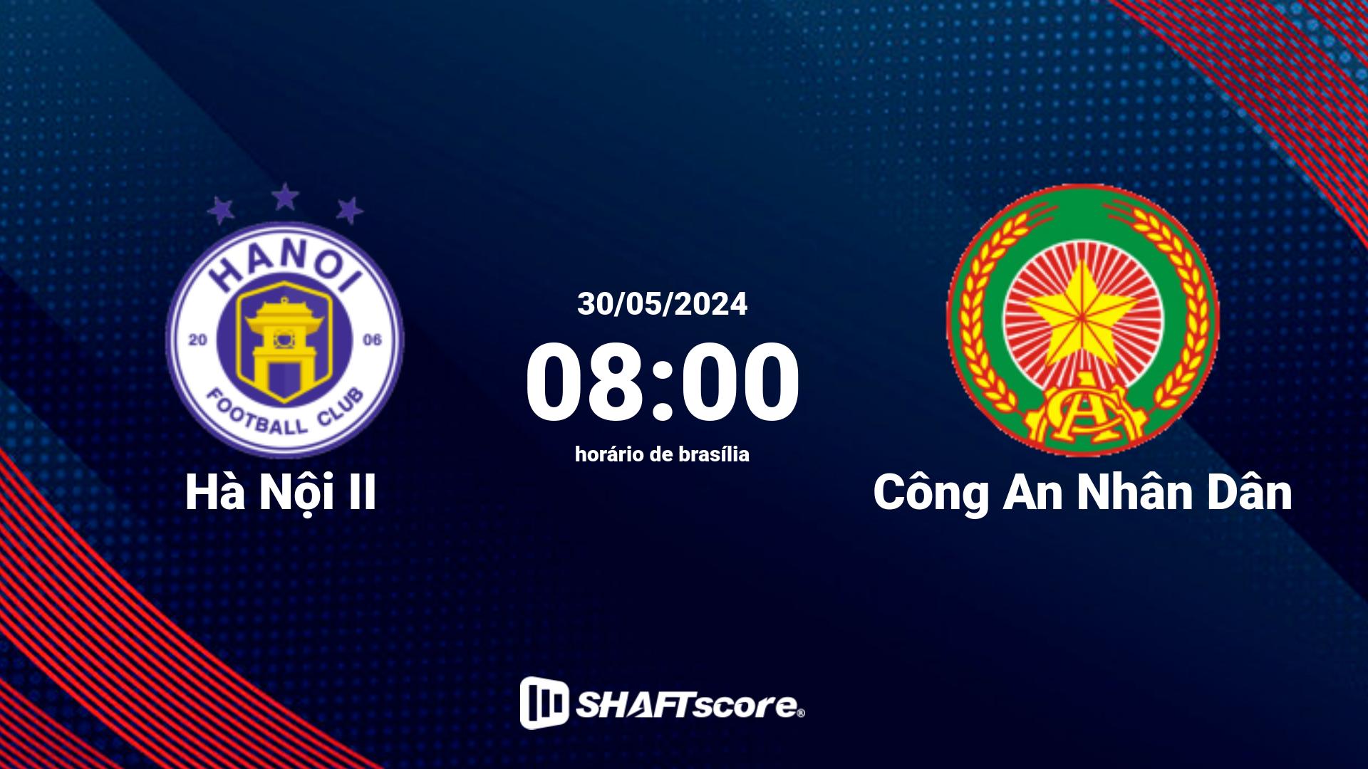 Estatísticas do jogo Hà Nội II vs Công An Nhân Dân 30.05 08:00