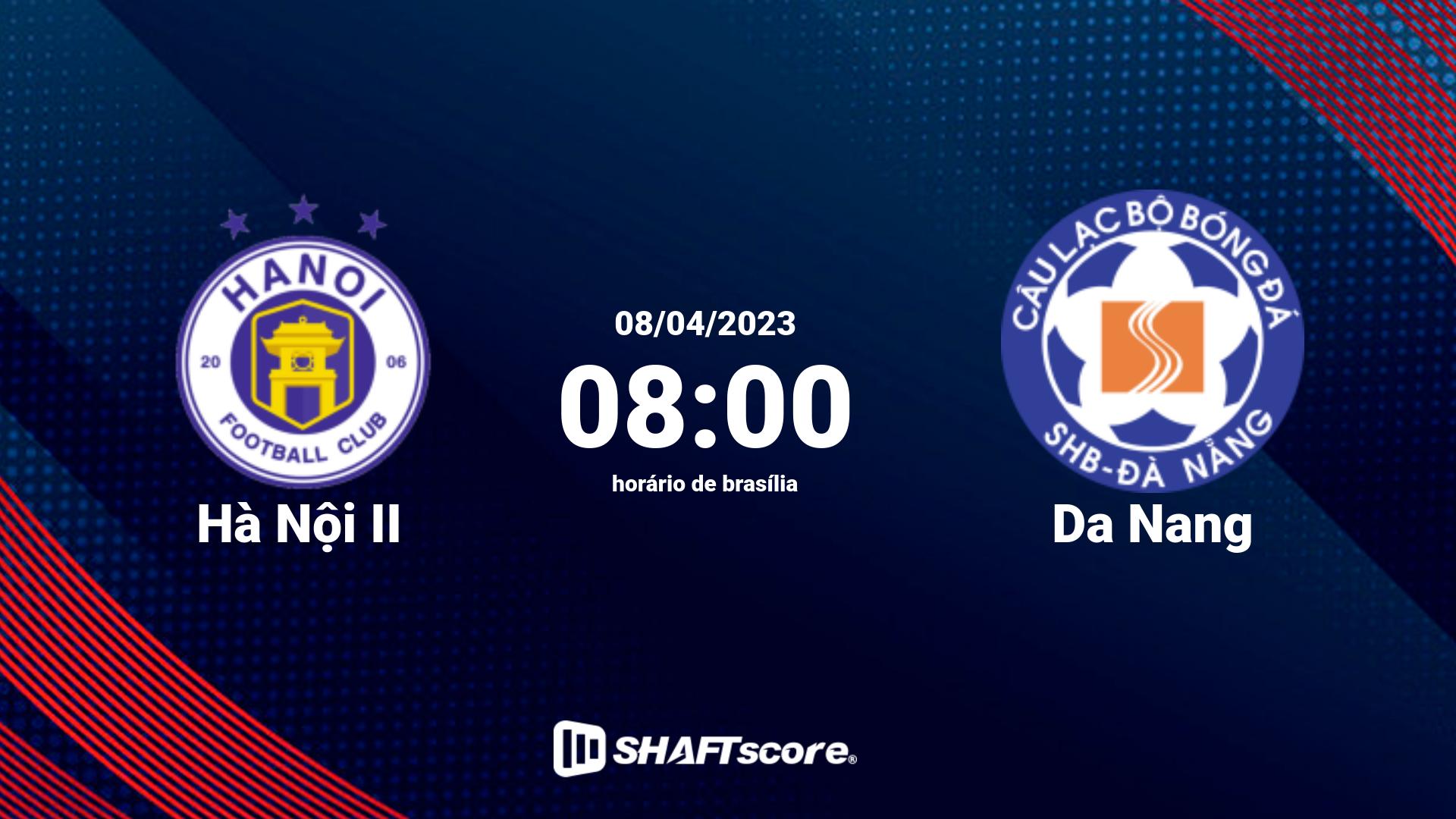 Estatísticas do jogo Hà Nội II vs Da Nang 08.04 08:00