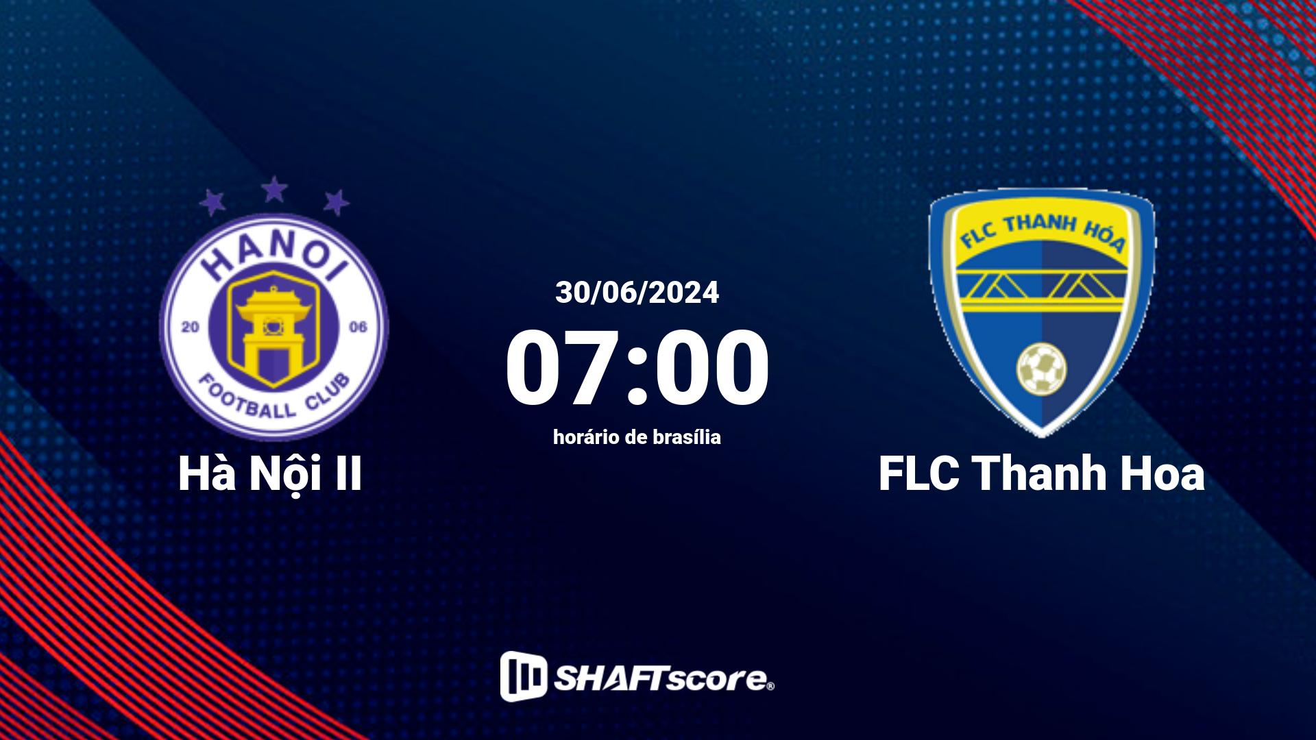 Estatísticas do jogo Hà Nội II vs FLC Thanh Hoa 30.06 07:00