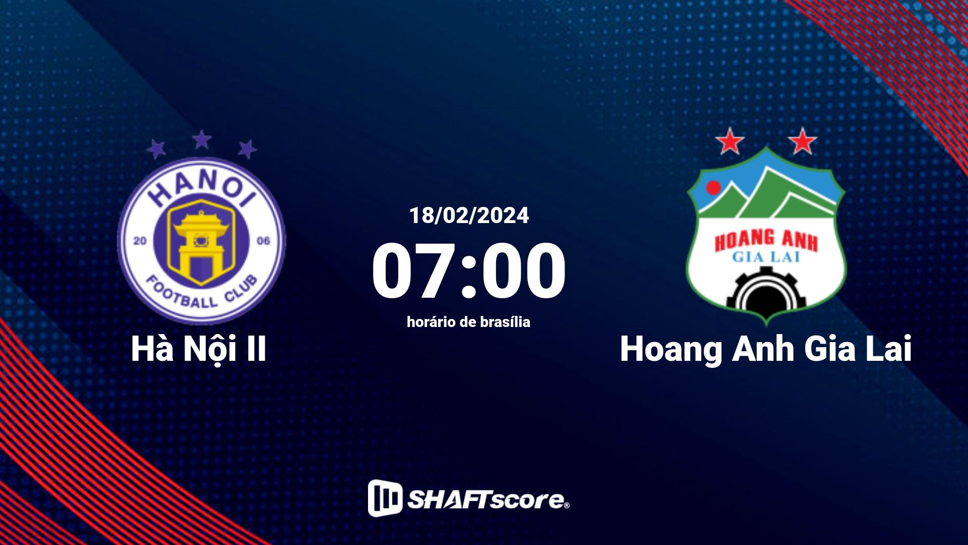 Estatísticas do jogo Hà Nội II vs Hoang Anh Gia Lai 18.02 07:00