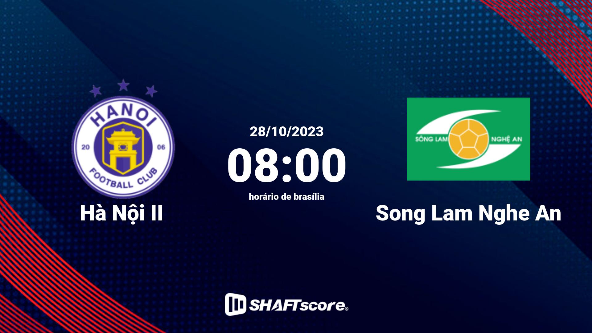 Estatísticas do jogo Hà Nội II vs Song Lam Nghe An 28.10 08:00