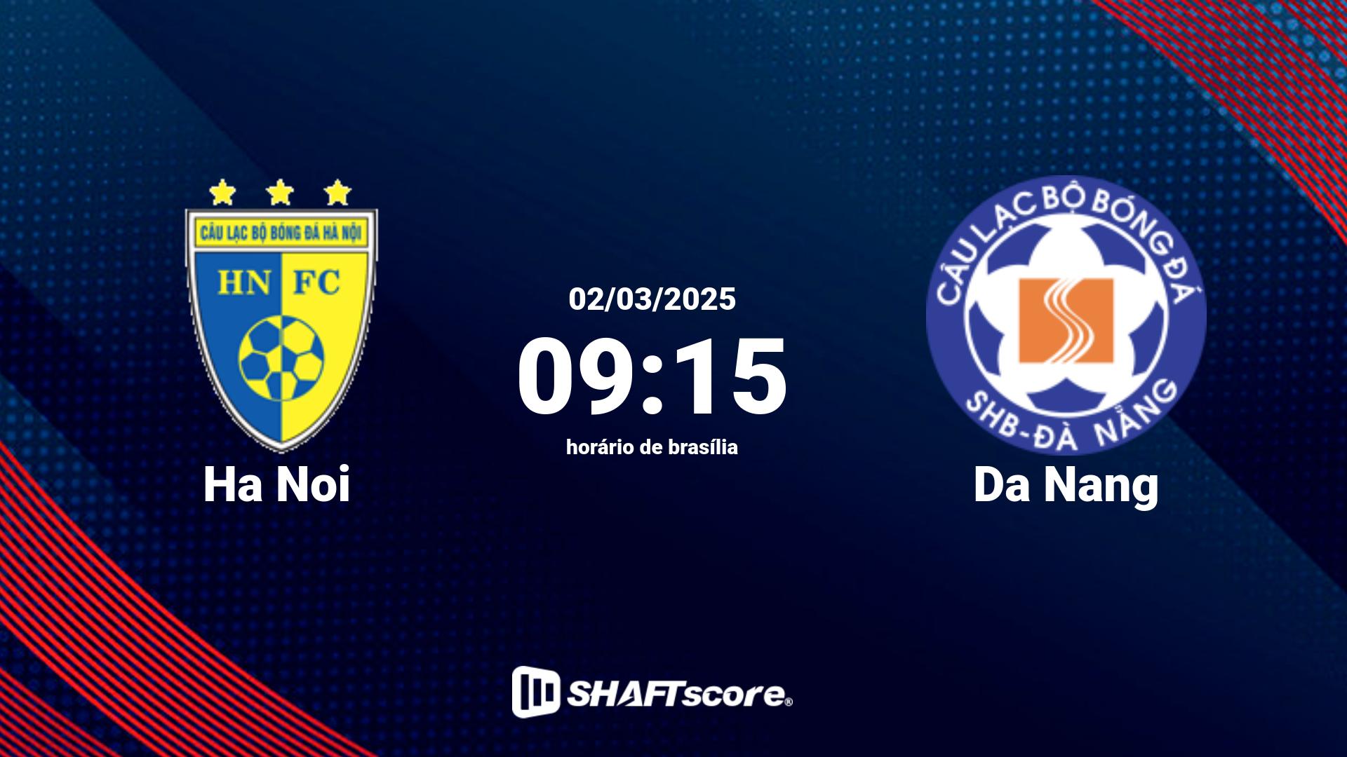 Estatísticas do jogo Ha Noi vs Da Nang 02.03 09:15