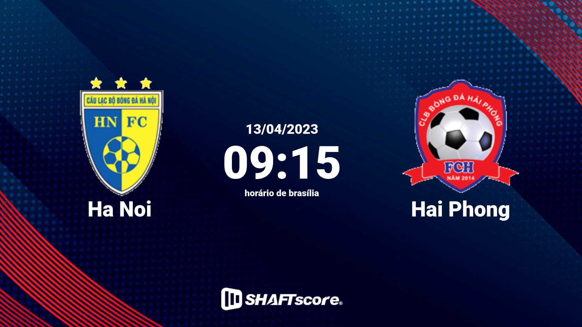 Estatísticas do jogo Ha Noi vs Hai Phong 13.04 09:15