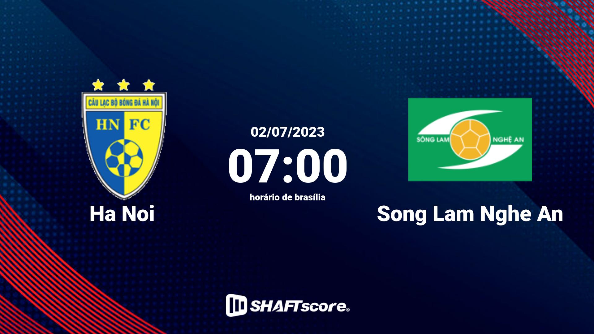 Estatísticas do jogo Ha Noi vs Song Lam Nghe An 02.07 07:00