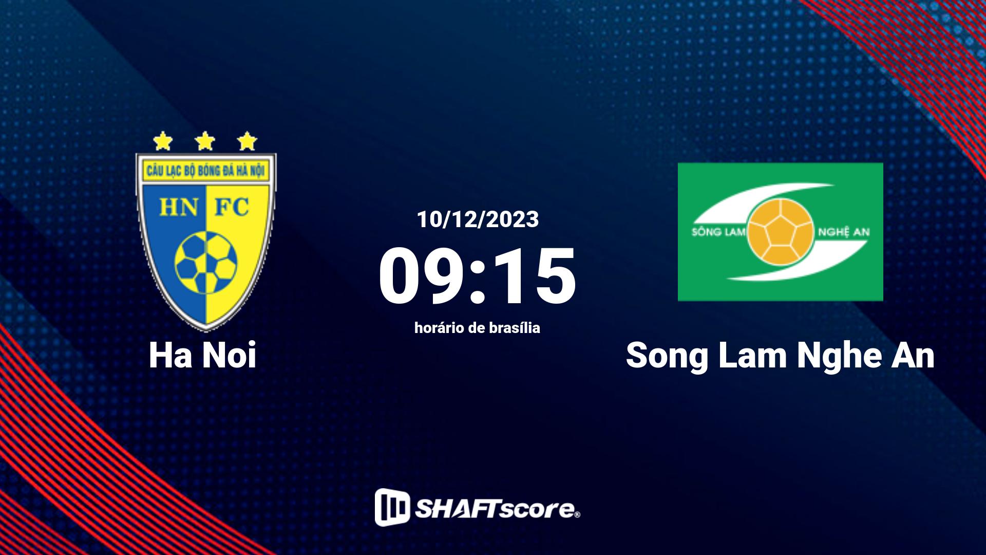 Estatísticas do jogo Ha Noi vs Song Lam Nghe An 10.12 09:15