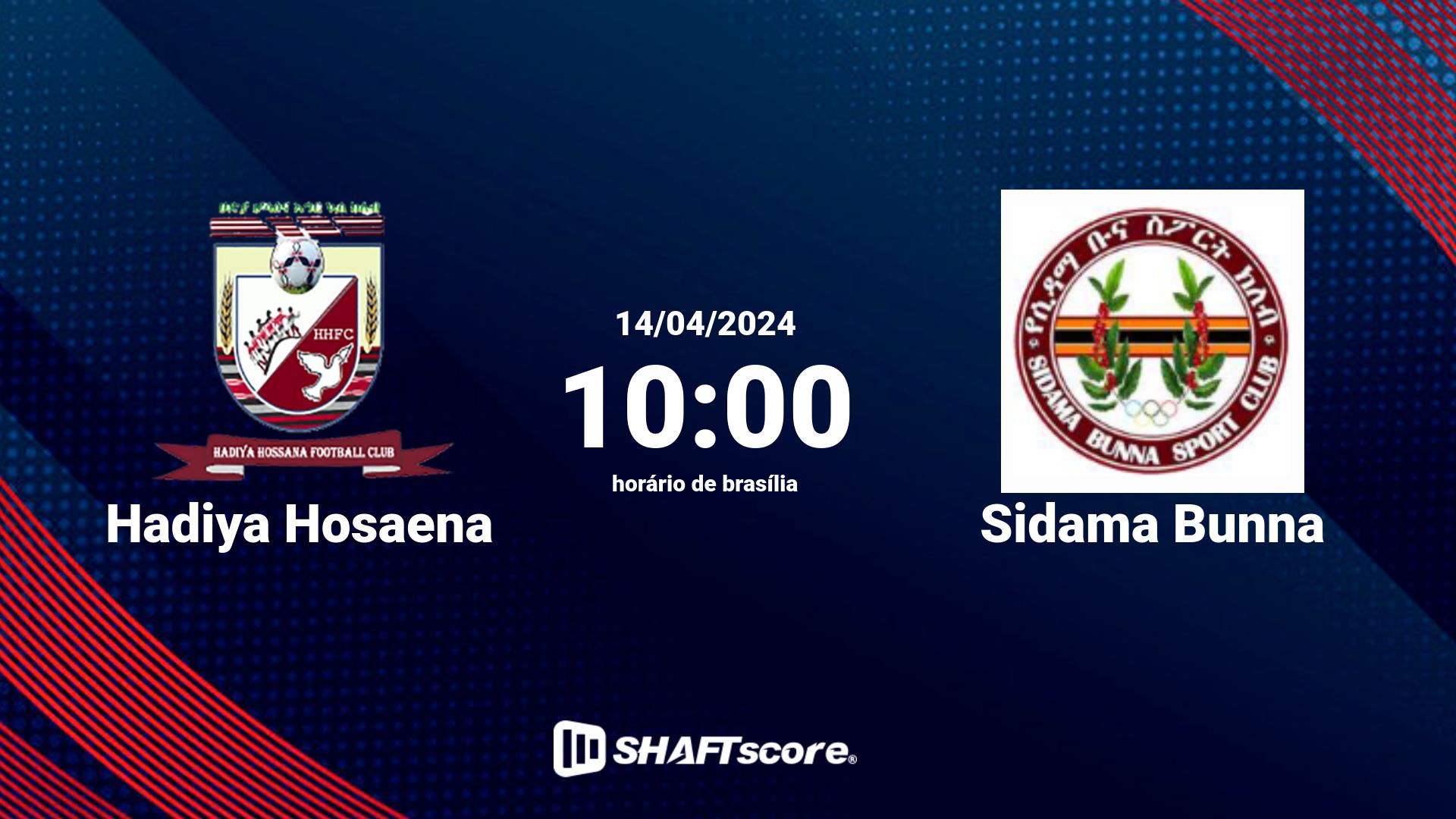 Estatísticas do jogo Hadiya Hosaena vs Sidama Bunna 14.04 10:00