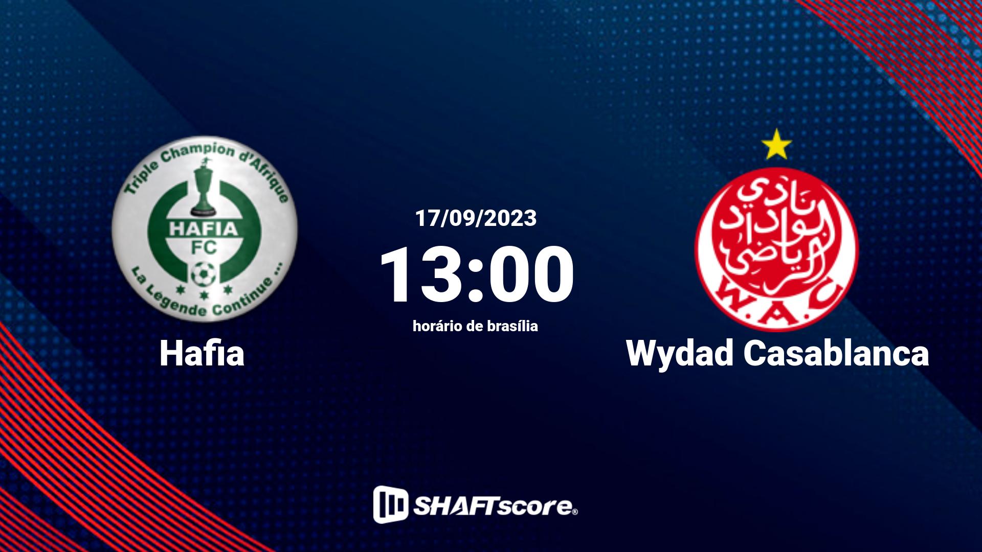 Estatísticas do jogo Hafia vs Wydad Casablanca 17.09 13:00