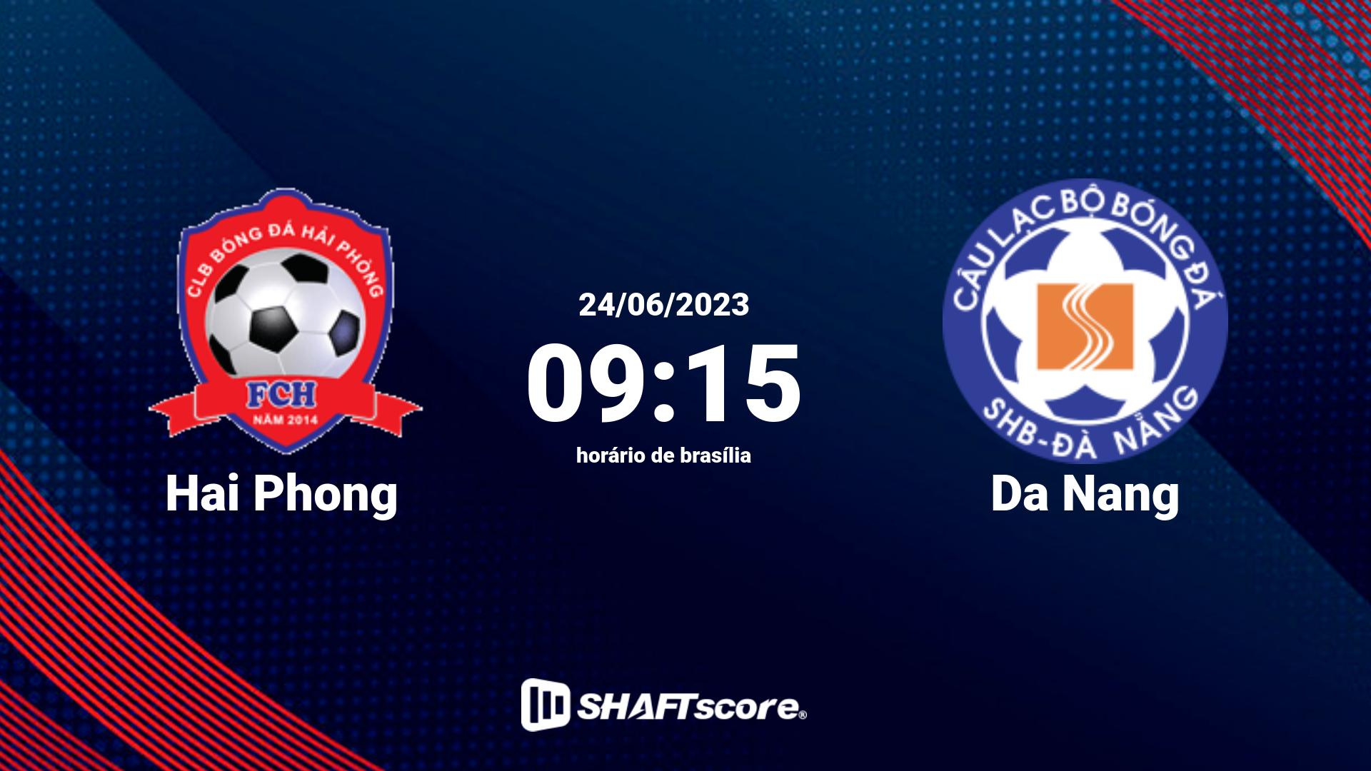 Estatísticas do jogo Hai Phong vs Da Nang 24.06 09:15