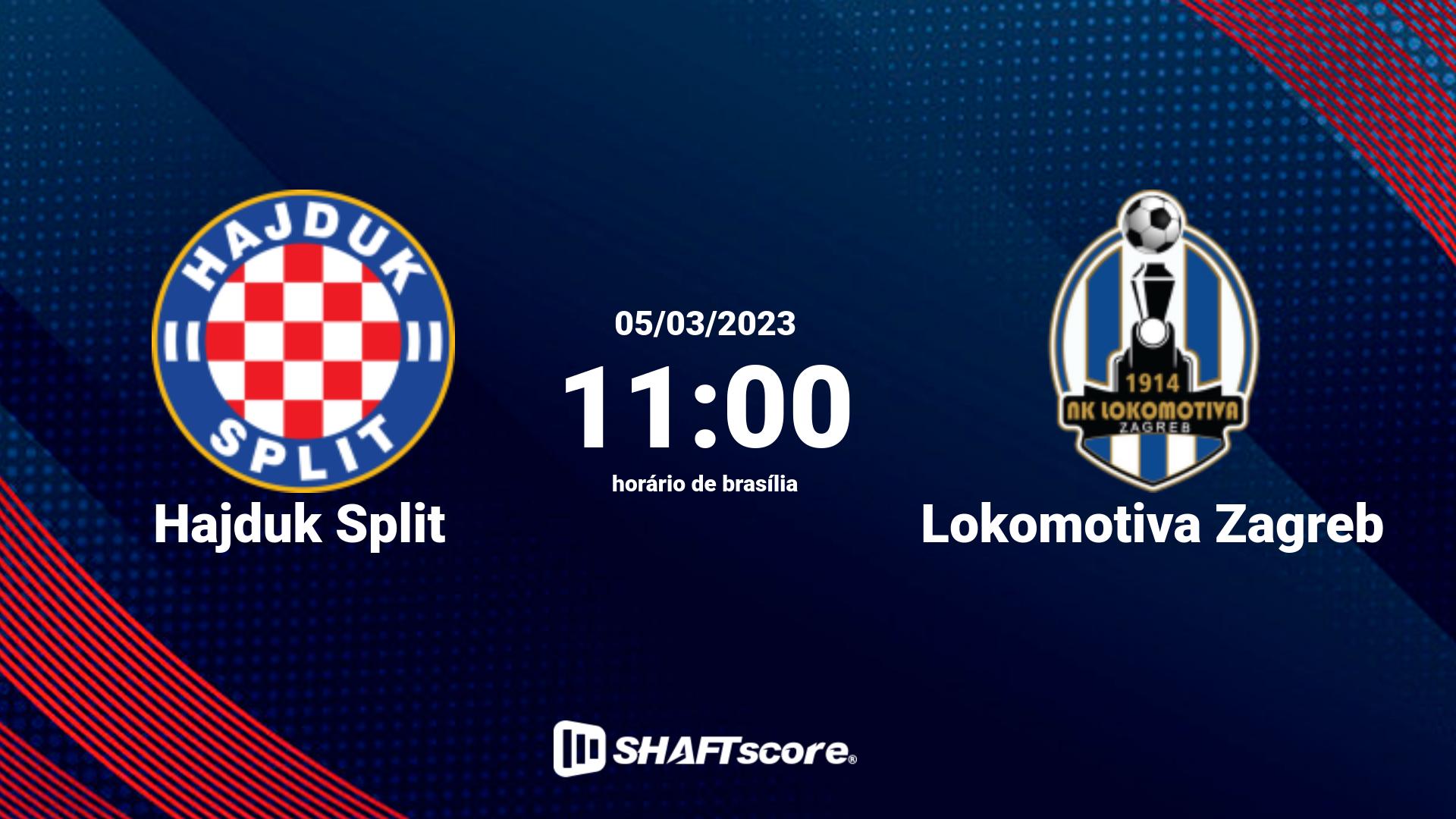 Estatísticas do jogo Hajduk Split vs Lokomotiva Zagreb 05.03 11:00