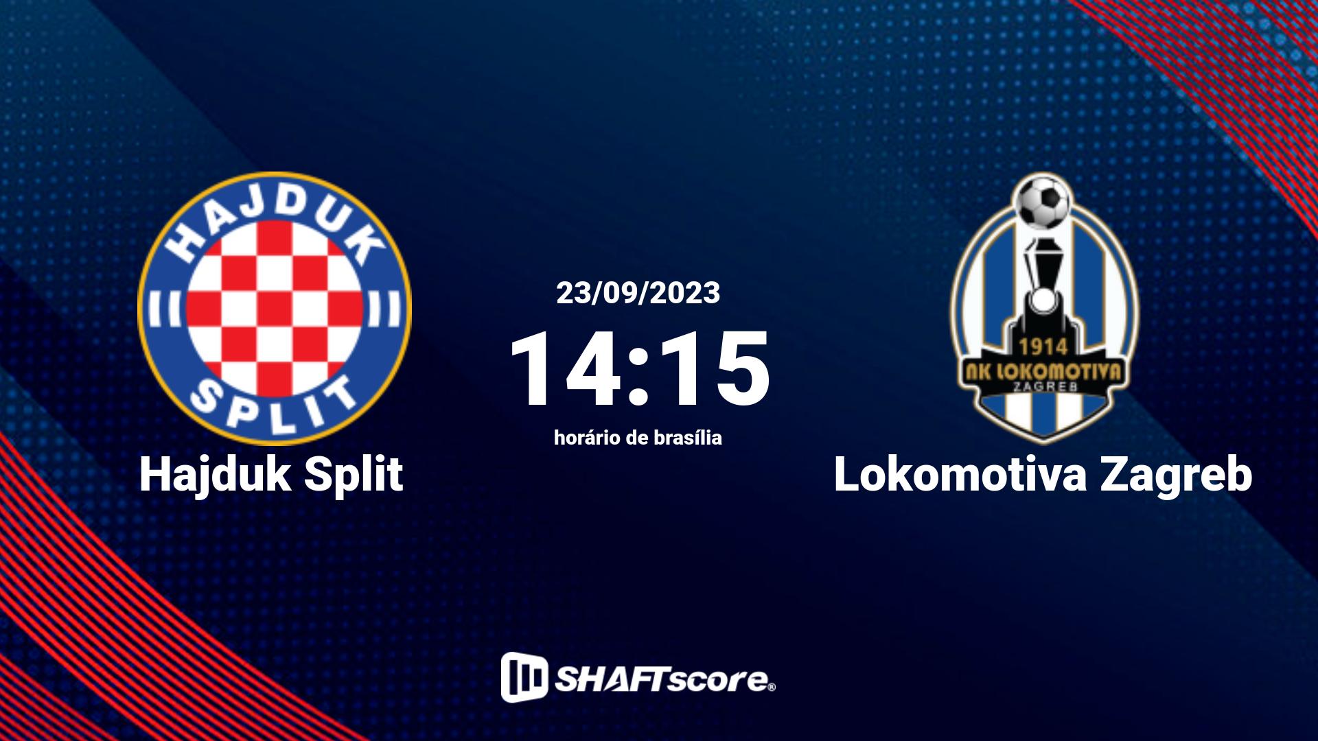 Estatísticas do jogo Hajduk Split vs Lokomotiva Zagreb 23.09 14:15