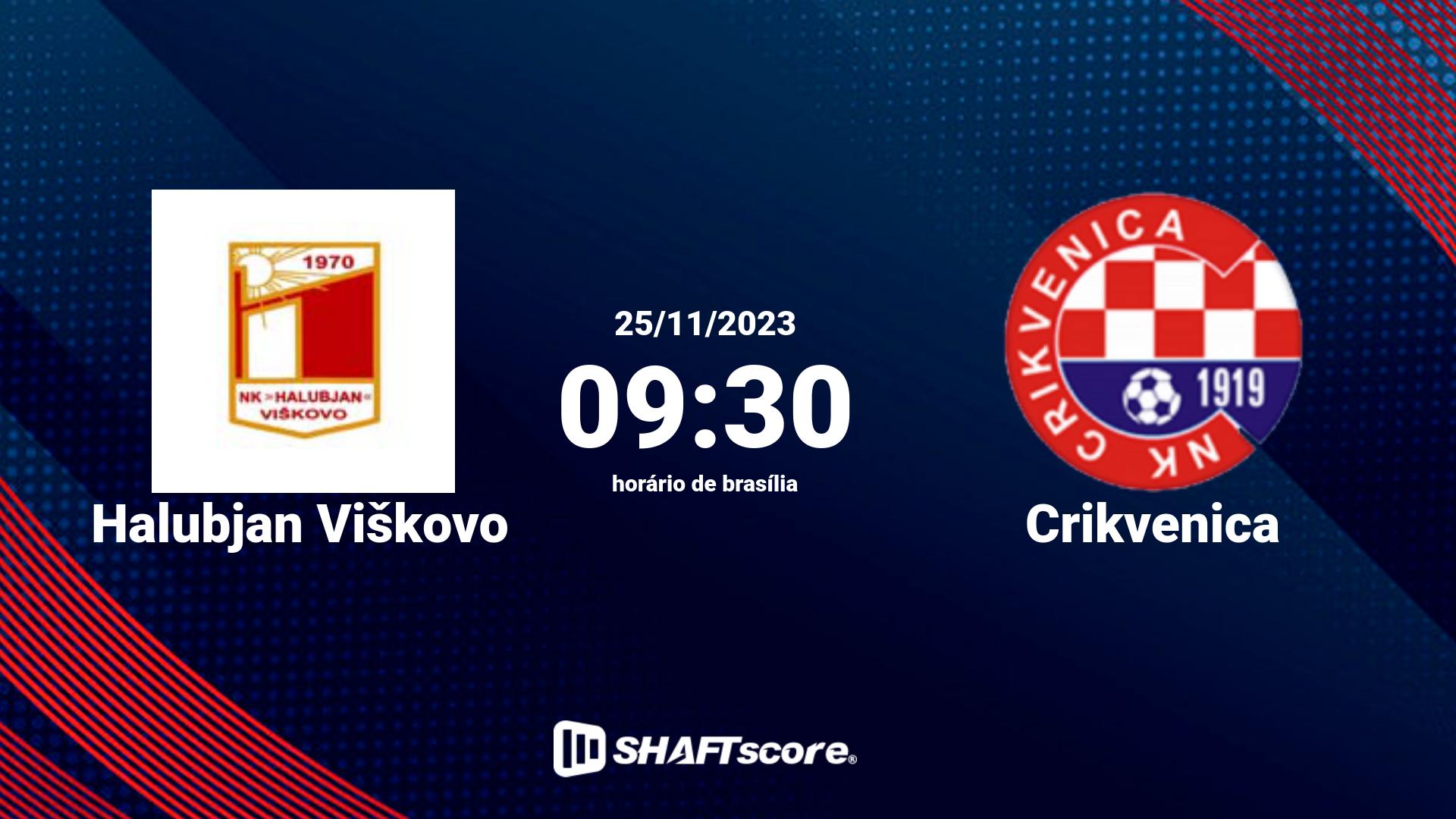 Estatísticas do jogo Halubjan Viškovo vs Crikvenica 25.11 09:30