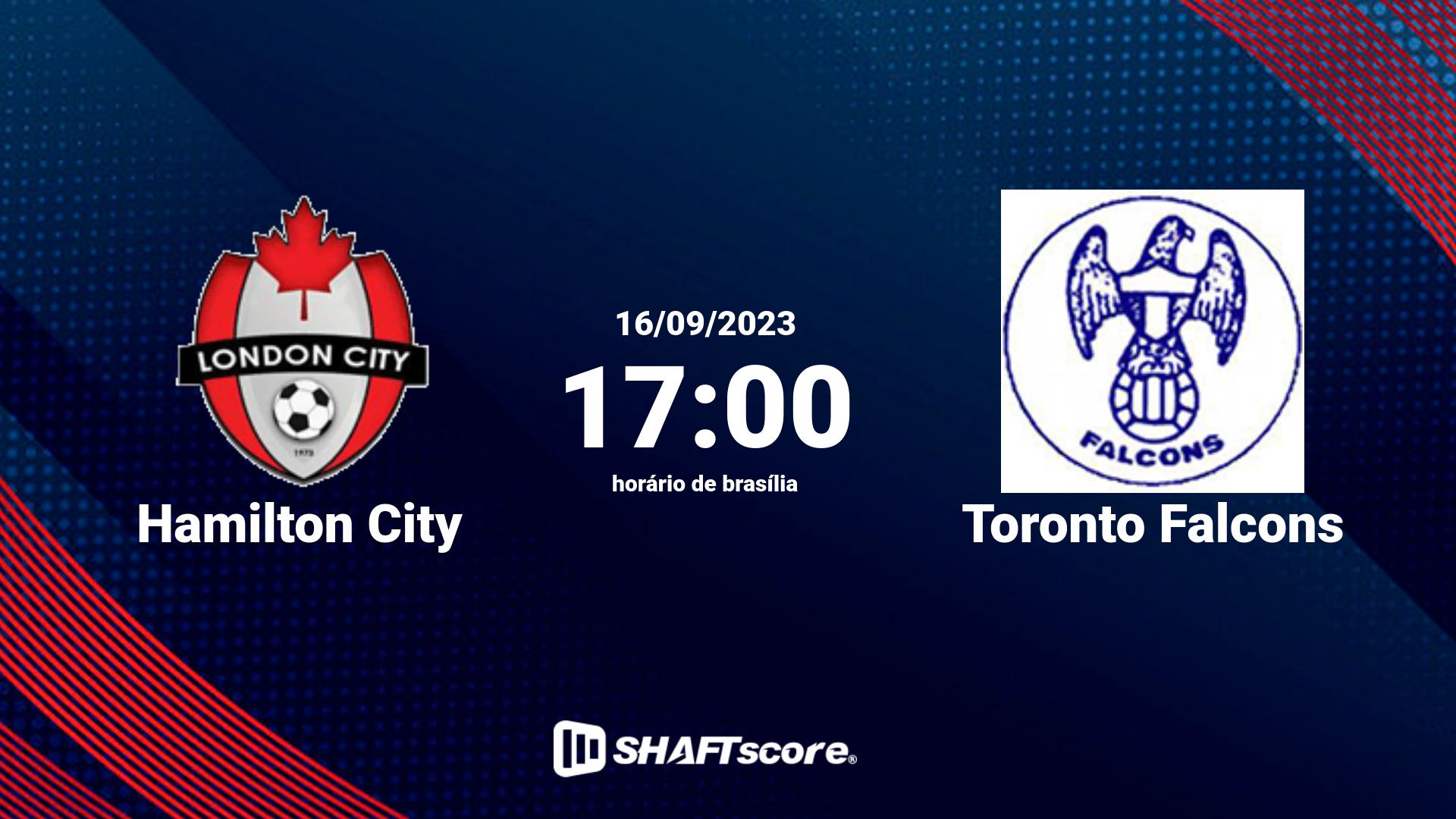 Estatísticas do jogo Hamilton City vs Toronto Falcons 16.09 17:00