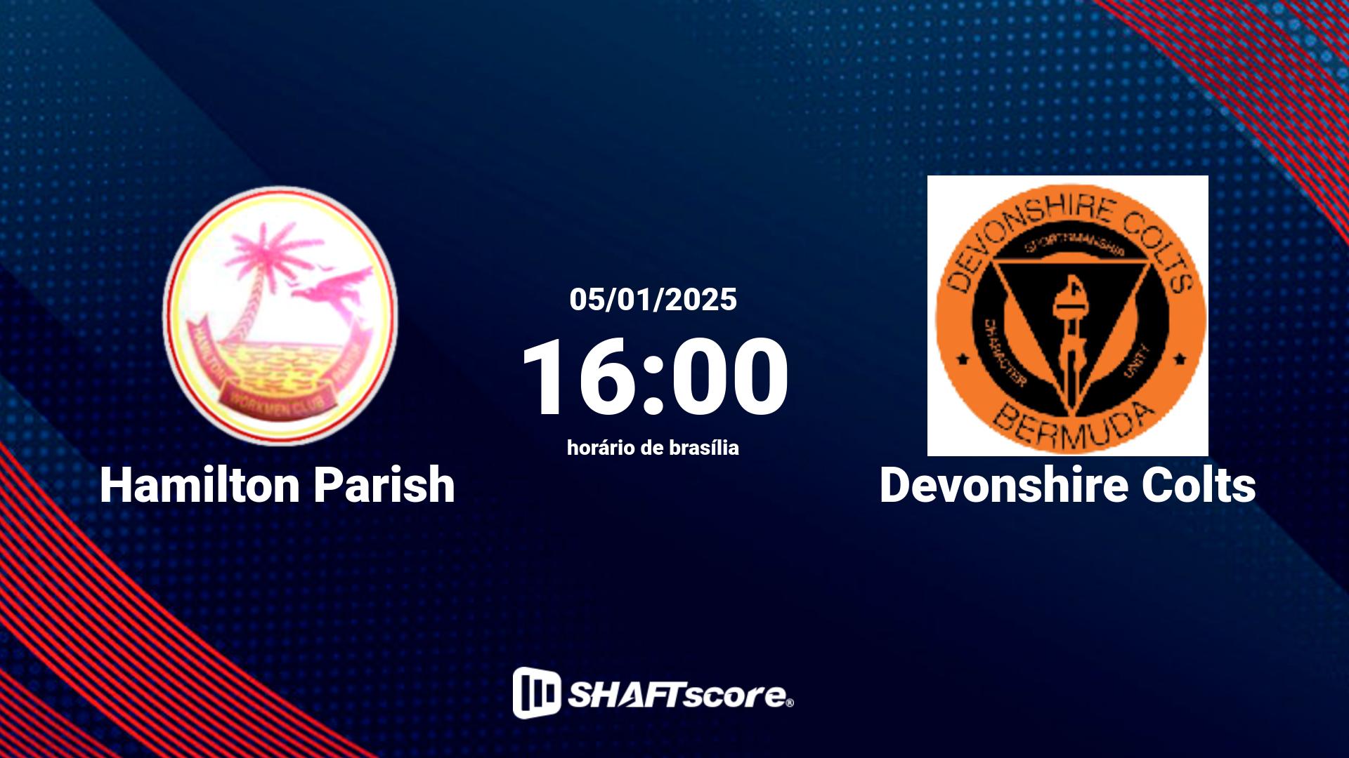 Estatísticas do jogo Hamilton Parish vs Devonshire Colts 05.01 16:00