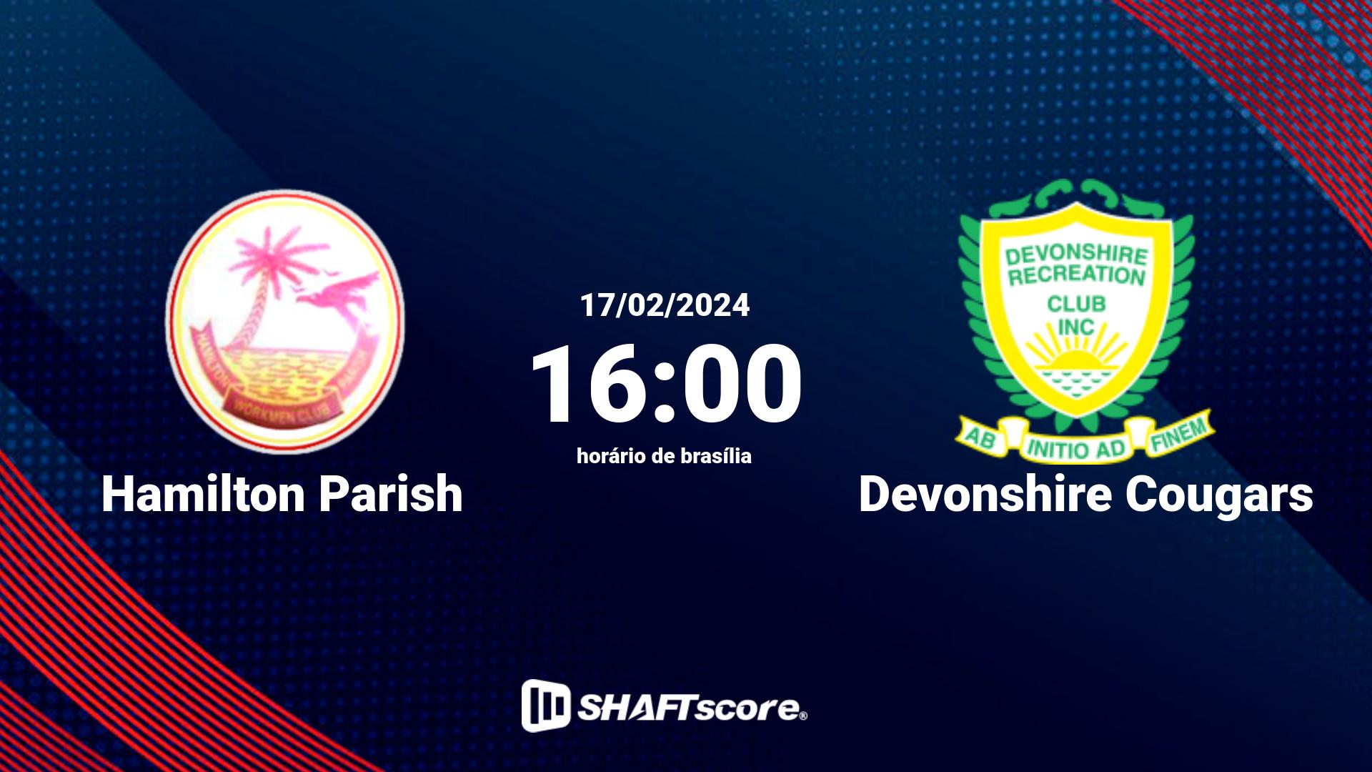 Estatísticas do jogo Hamilton Parish vs Devonshire Cougars 17.02 16:00