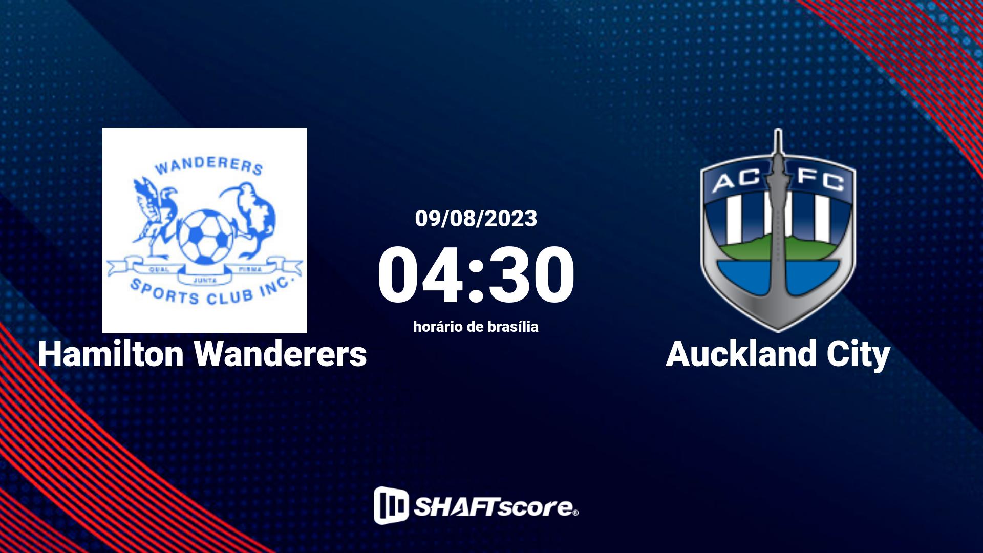 Estatísticas do jogo Hamilton Wanderers vs Auckland City 09.08 04:30