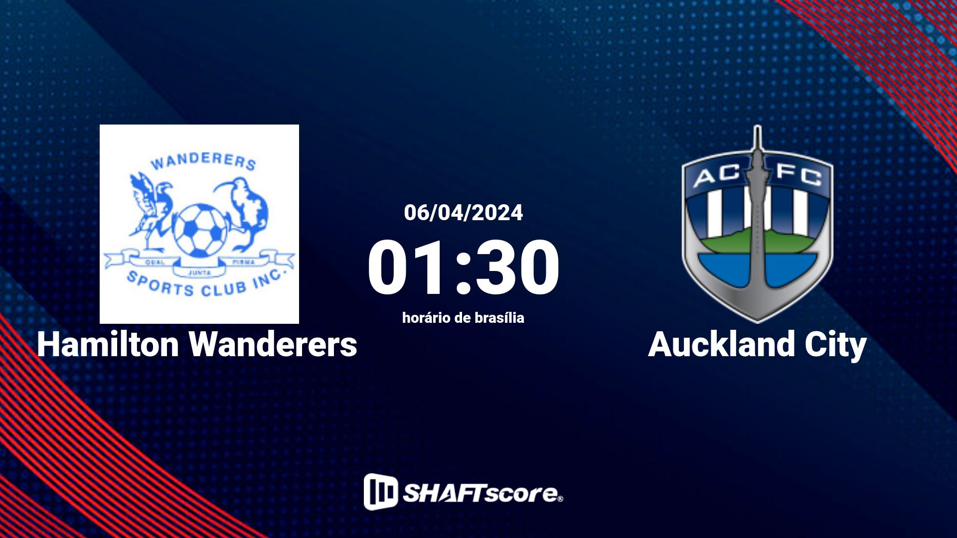 Estatísticas do jogo Hamilton Wanderers vs Auckland City 06.04 01:30