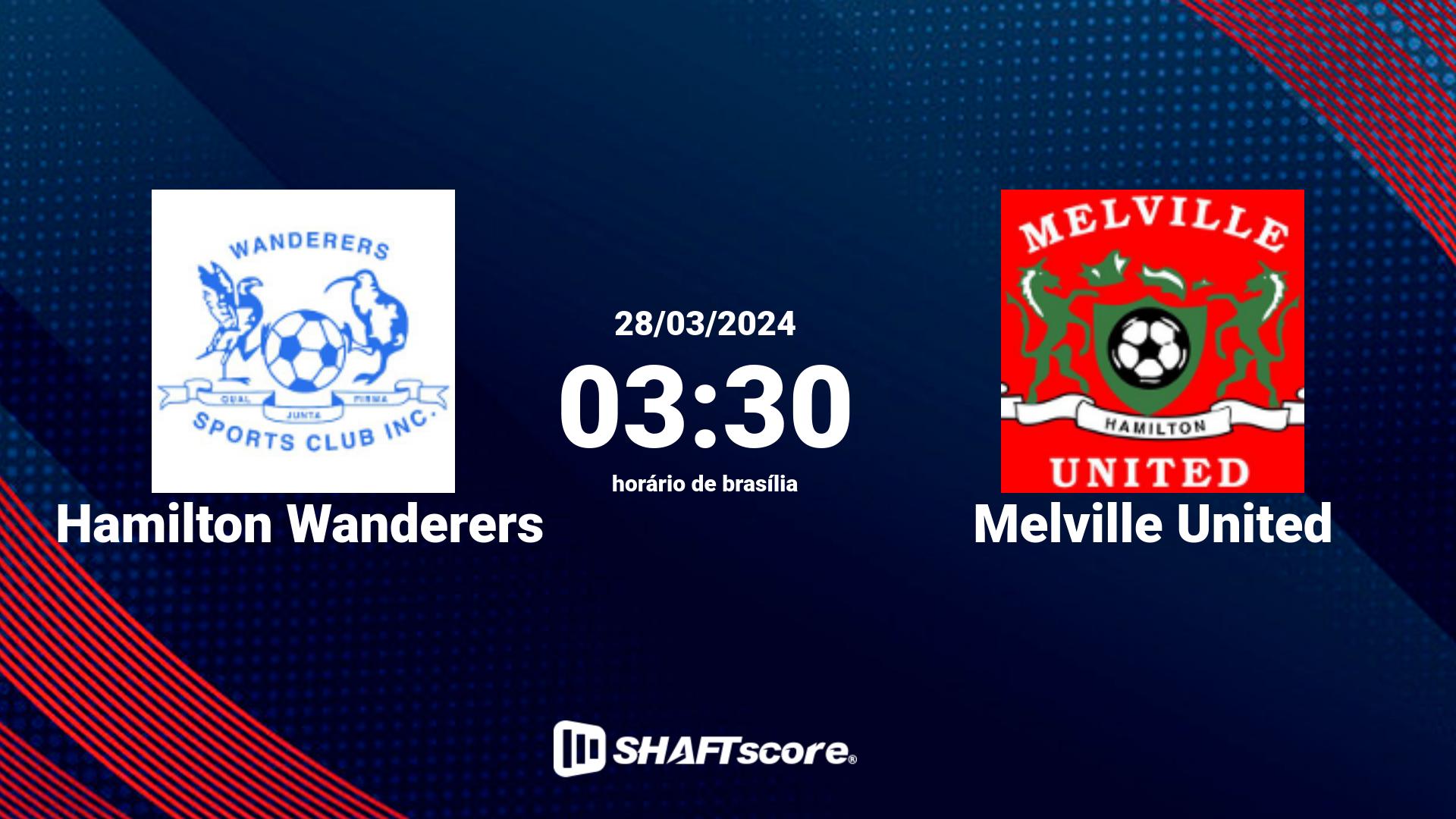 Estatísticas do jogo Hamilton Wanderers vs Melville United 28.03 03:30