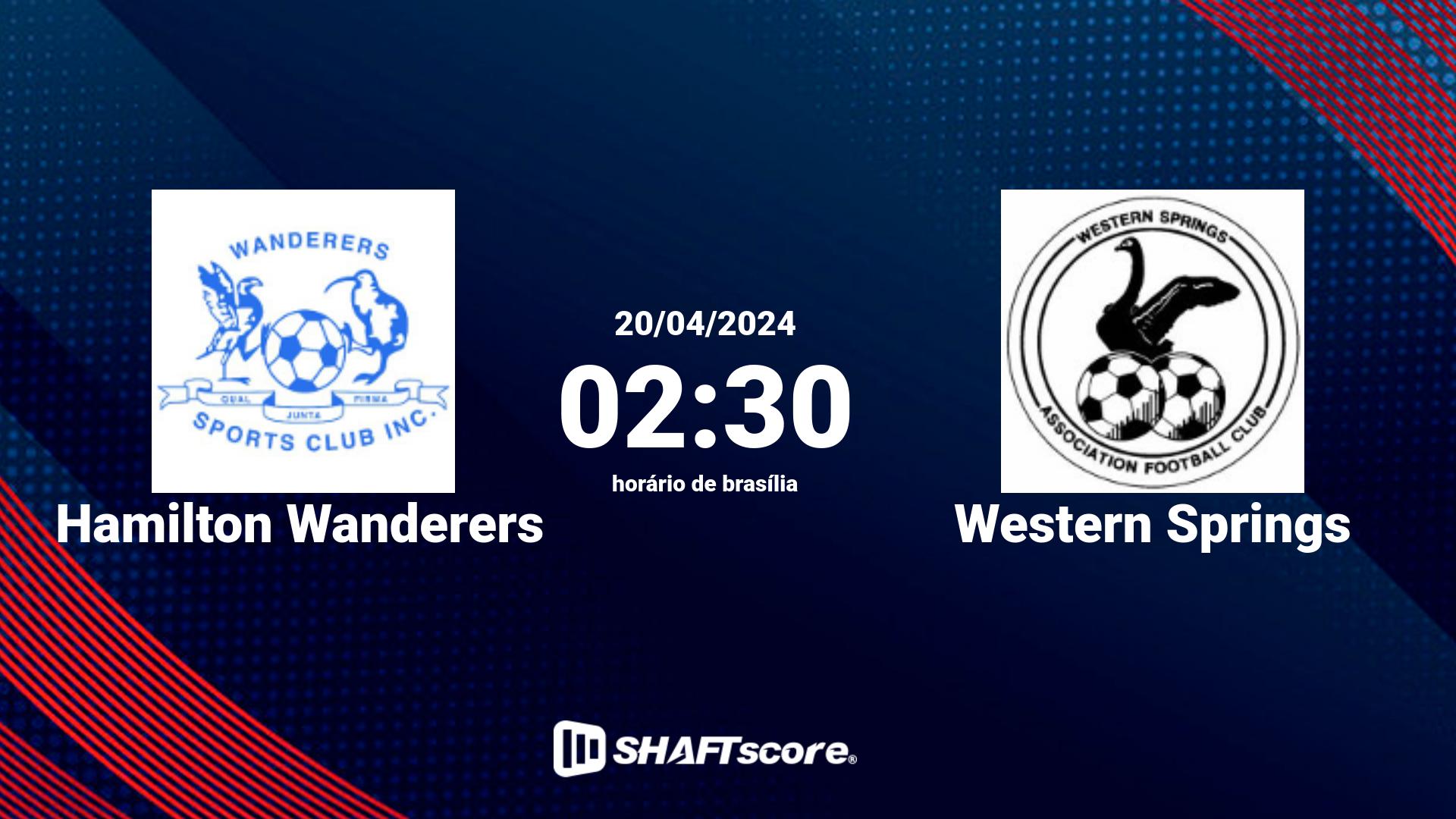 Estatísticas do jogo Hamilton Wanderers vs Western Springs 20.04 02:30