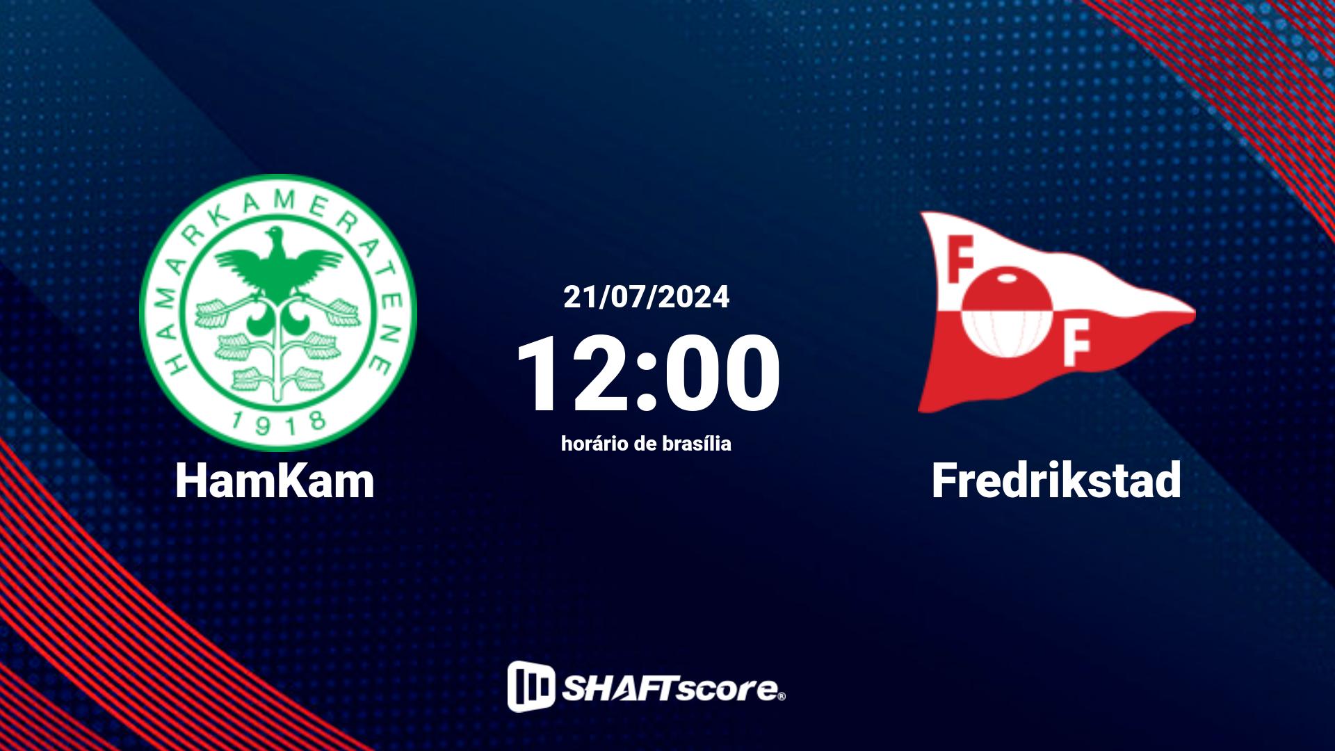 Estatísticas do jogo HamKam vs Fredrikstad 21.07 12:00