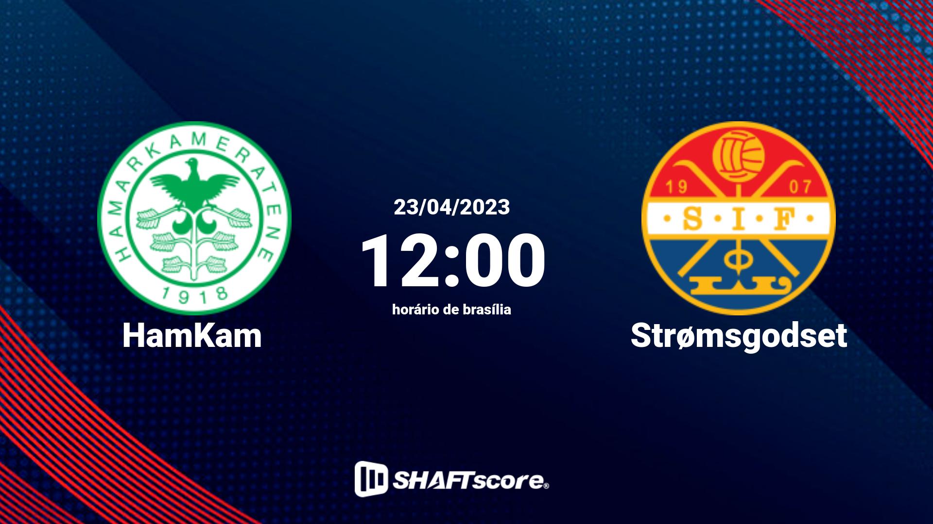 Estatísticas do jogo HamKam vs Strømsgodset 23.04 12:00