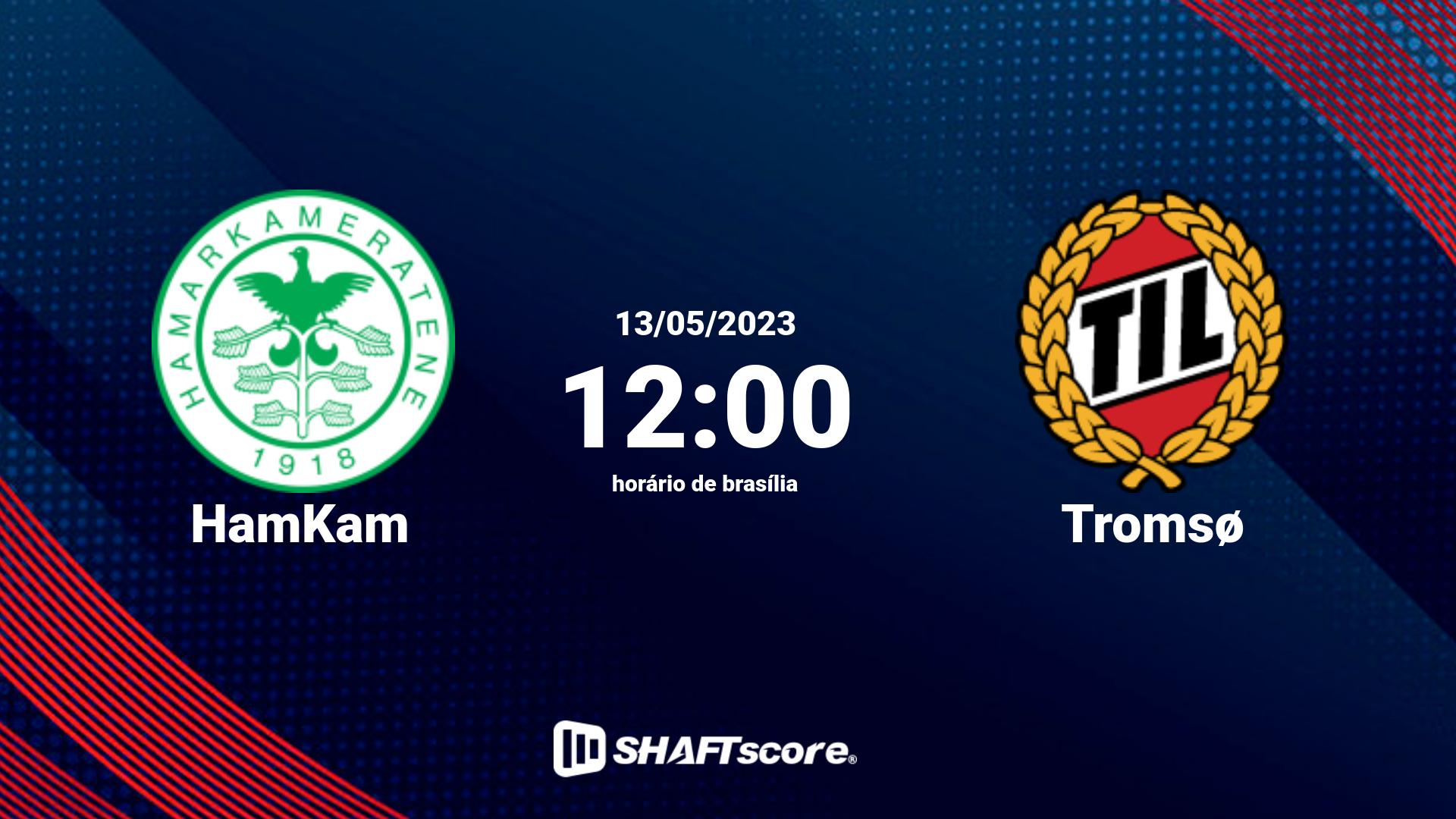 Estatísticas do jogo HamKam vs Tromsø 13.05 12:00